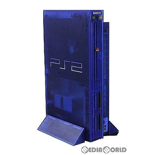 PS2](本体)プレイステーション2 PlayStation2 オーシャン・ブルー(SCPH-37000L)(縦置きスタンド・DVDリモコン同梱)