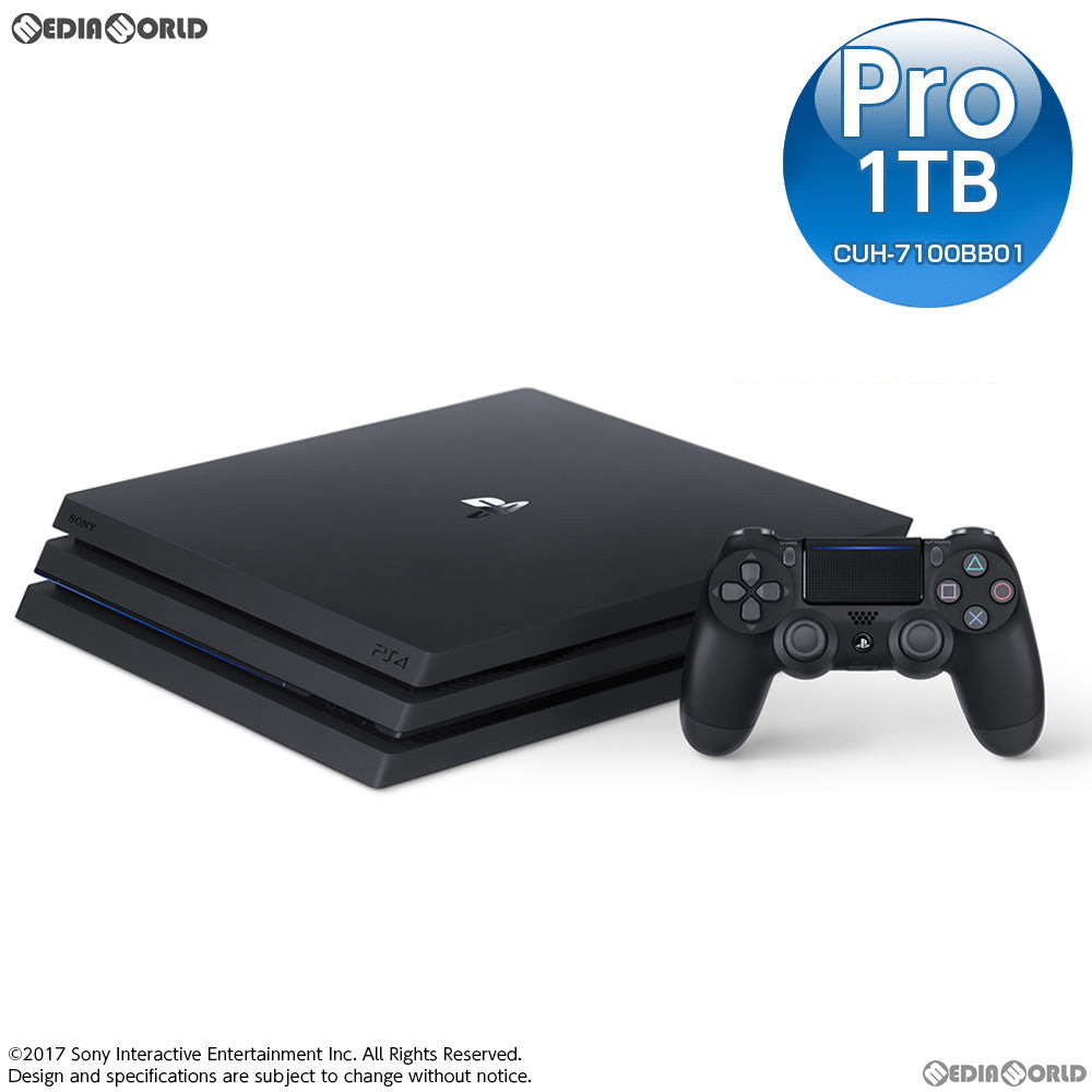 【新品即納】[本体][PS4]プレイステーション4 プロ PlayStation4 Pro ジェット・ブラック  1TB(CUH-7100BB01)(20171002)