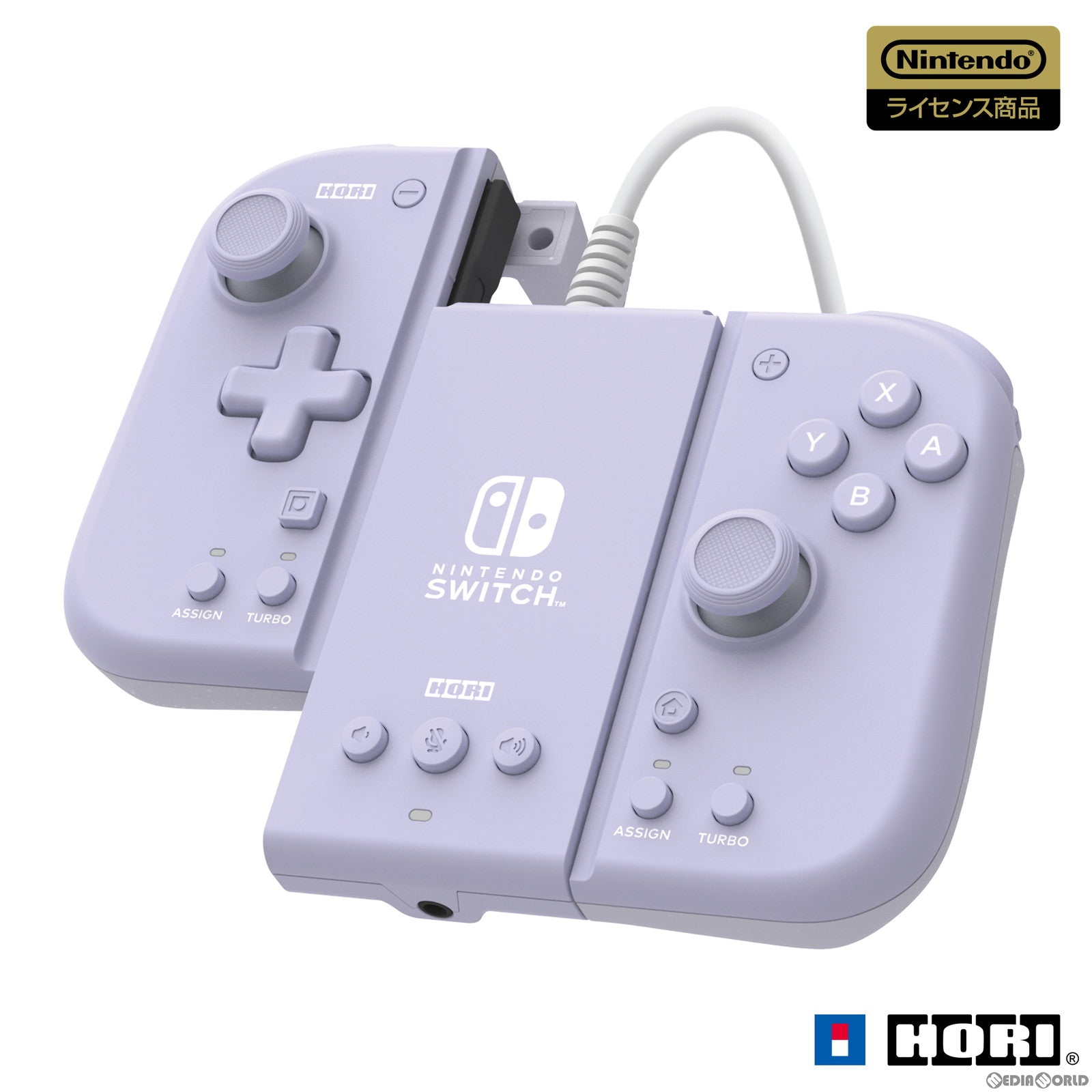 新品】【お取り寄せ】[ACC][Switch]グリップコントローラーFit アタッチメントセット for Nintendo Switch( ニンテンドースイッチ)/PC ソフトパープル 任天堂ライセンス商品 HORI(NSW-428)