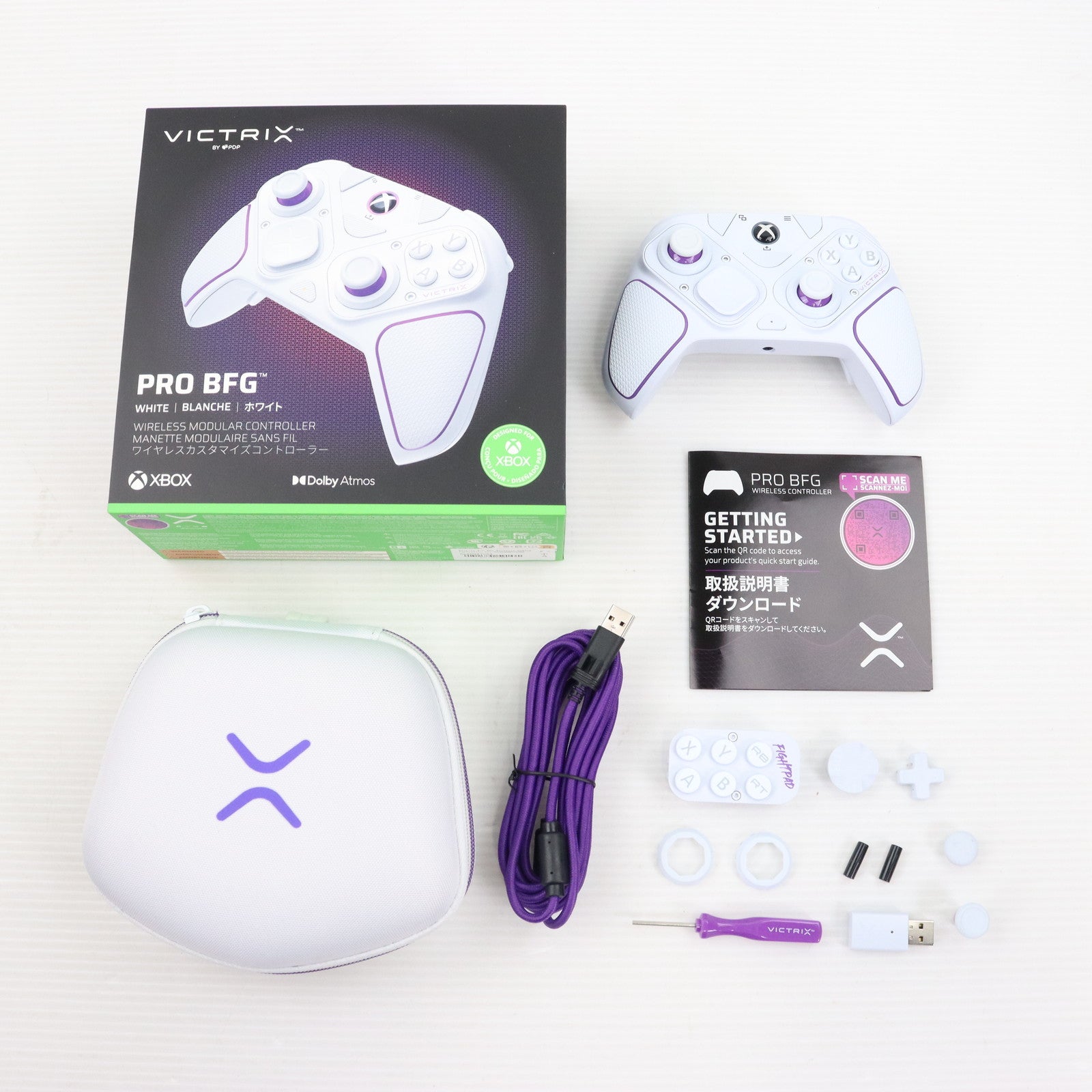 【中古即納】[ACC][XboxX/S]Victrix Pro BFG Wireless Controller(ビクトリクス プロ BFG  ワイヤレスコントローラー) for Xbox マイクロソフトライセンス商品 PDP(049-002-WH)(20240531)