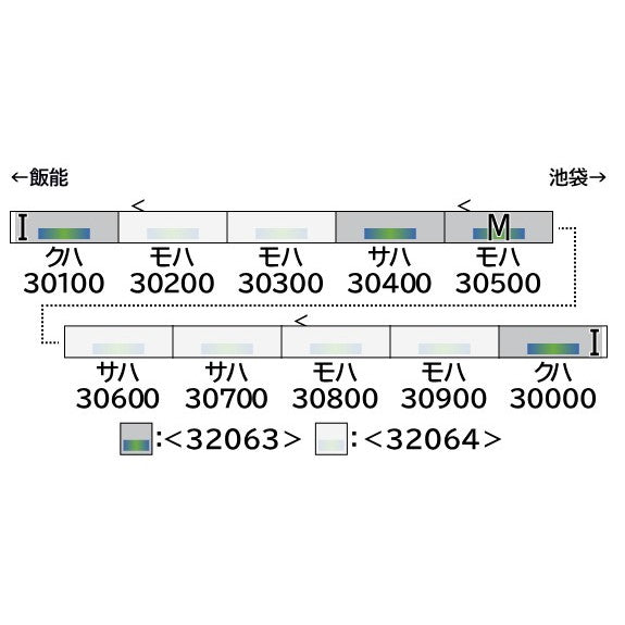 グリーンマックス 西武30000系 32101編成 品番31770 ライト点灯確認