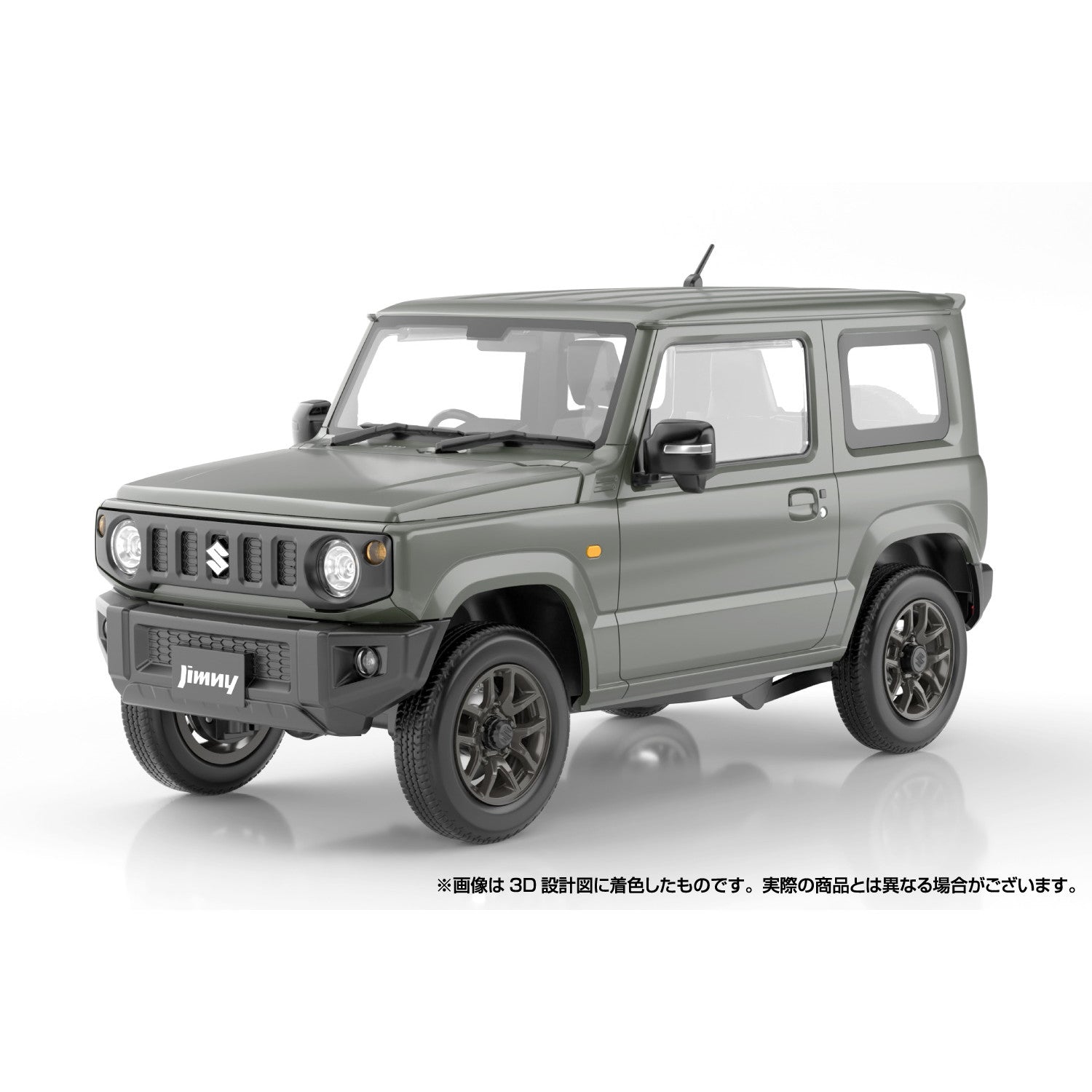 新品即納】[PTM]初回生産特典付属 楽プラ スナップカー No.3-JG 1/24 JB64 ジムニー 2018 ジャングルグリーン プラモデル(065952)  アオシマ