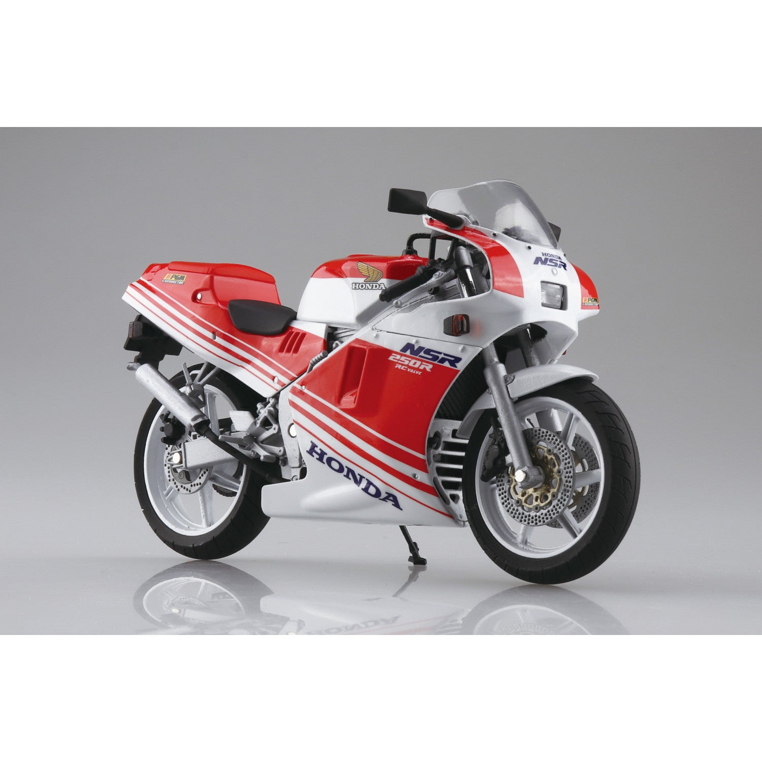 新品即納】[MDL]1/12 完成品バイク Honda NSR250R '88 ファイティングレッド/ロスホワイト 完成品 ミニカー(111567)  スカイネット(アオシマ)