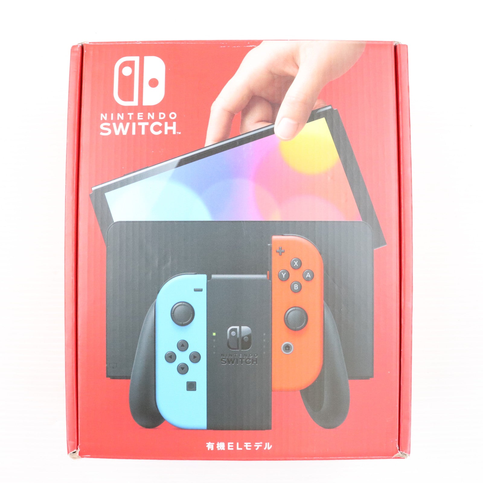 中古即納】[Switch](本体)Nintendo Switch(有機ELモデル) ニンテンドースイッチ Joy-Con(L) ネオンブルー/(R)  ネオンレッド(HEG-S-KABAA)