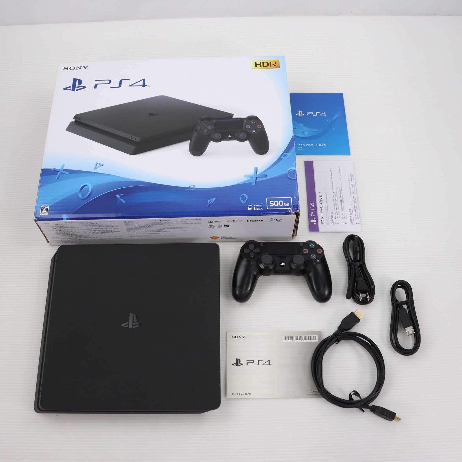 中古即納】[PS4](本体)プレイステーション4 PlayStation4 ジェット・ブラック HDD500GB(CUH-2100AB01)