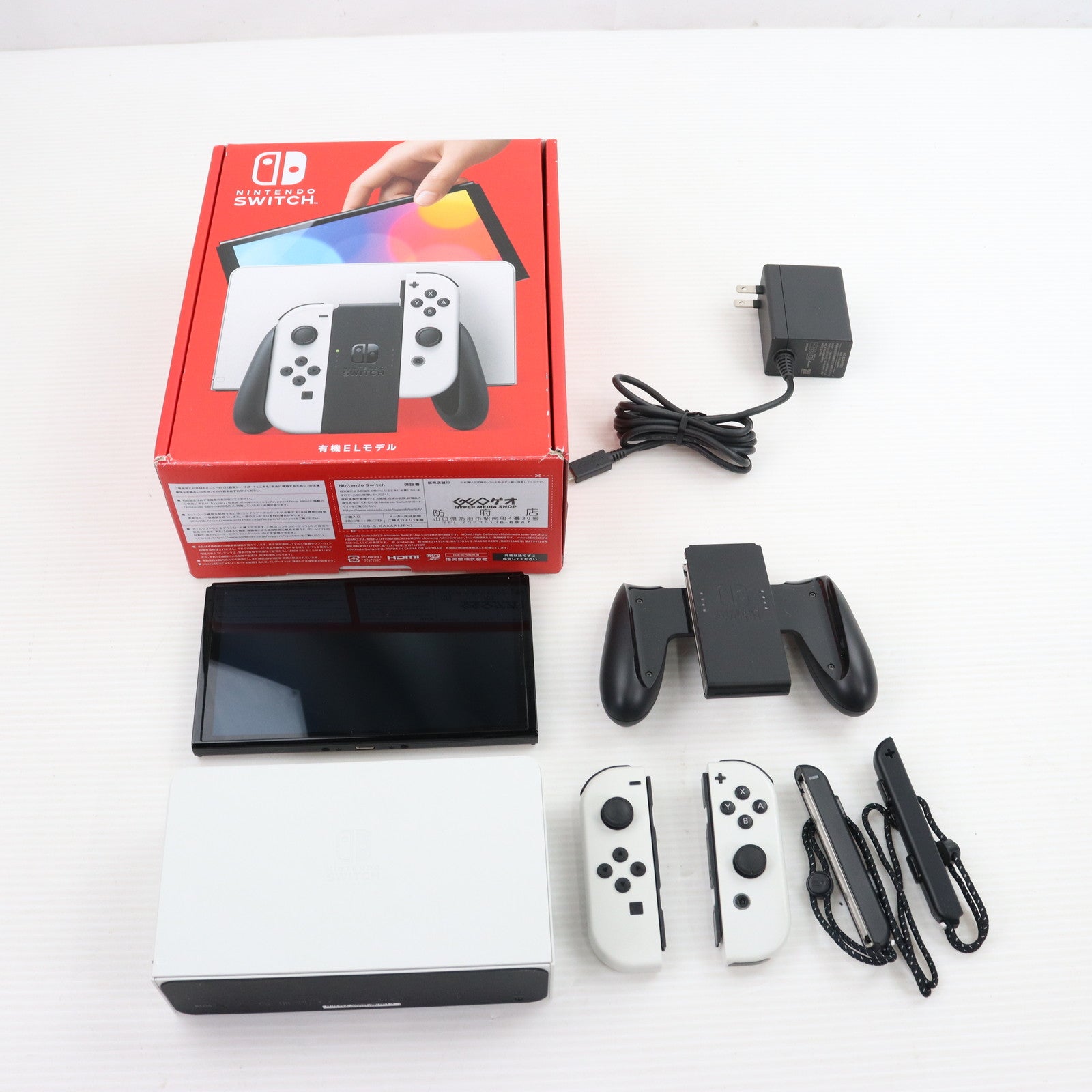 【中古即納】[Switch](本体)Nintendo Switch(有機ELモデル) ニンテンドースイッチ Joy-Con(L)/(R)  ホワイト(HEG-S-KAAAA)(20211008)