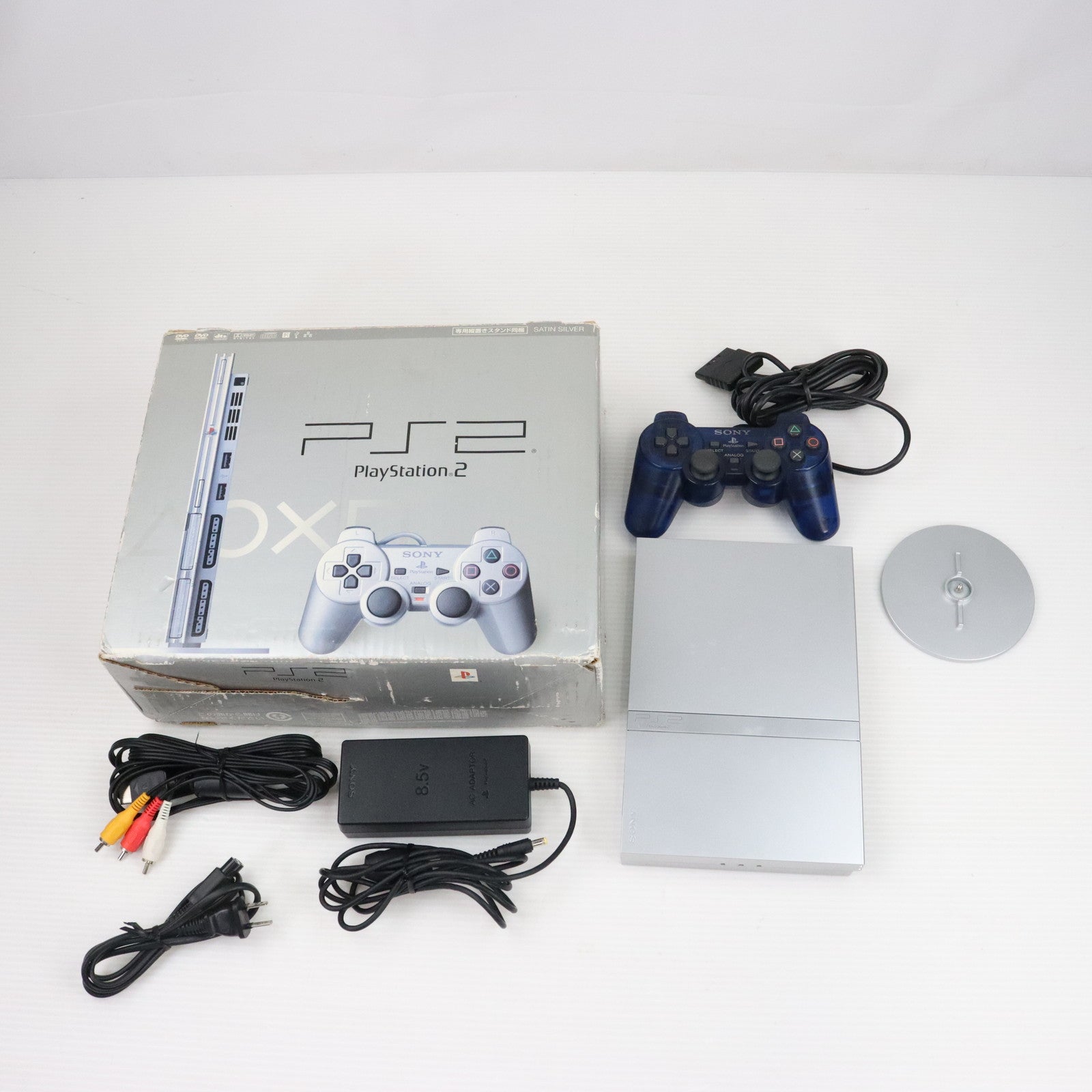 【中古即納】[本体][PS2] プレイステーション2 PlayStation2 サテン・シルバー(SCPH-75000 SSS) (20051123)