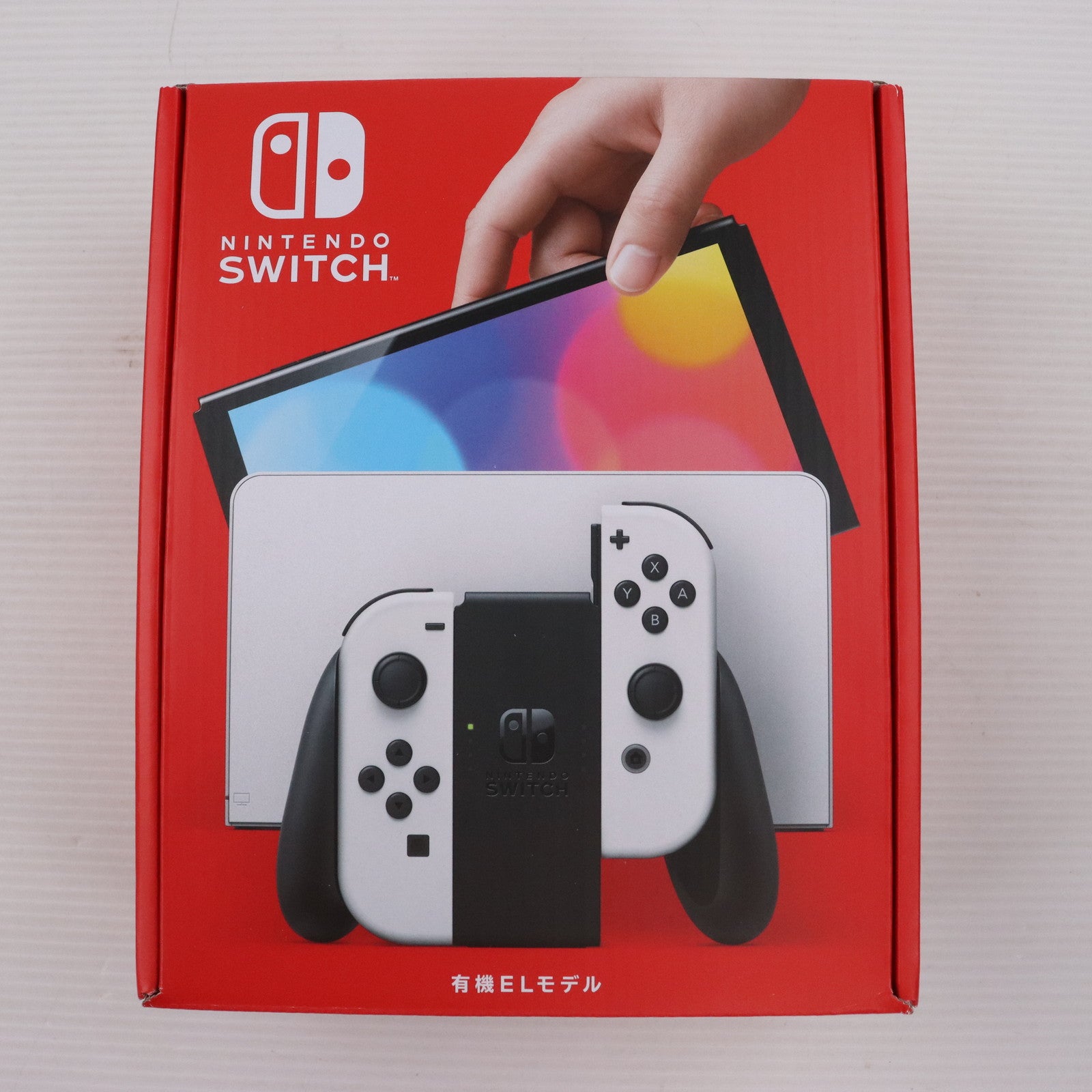 中古即納】[Switch](本体)(未使用)Nintendo Switch(有機ELモデル) ニンテンドースイッチ Joy-Con(L)/(R)  ホワイト(HEG-S-KAAAA)