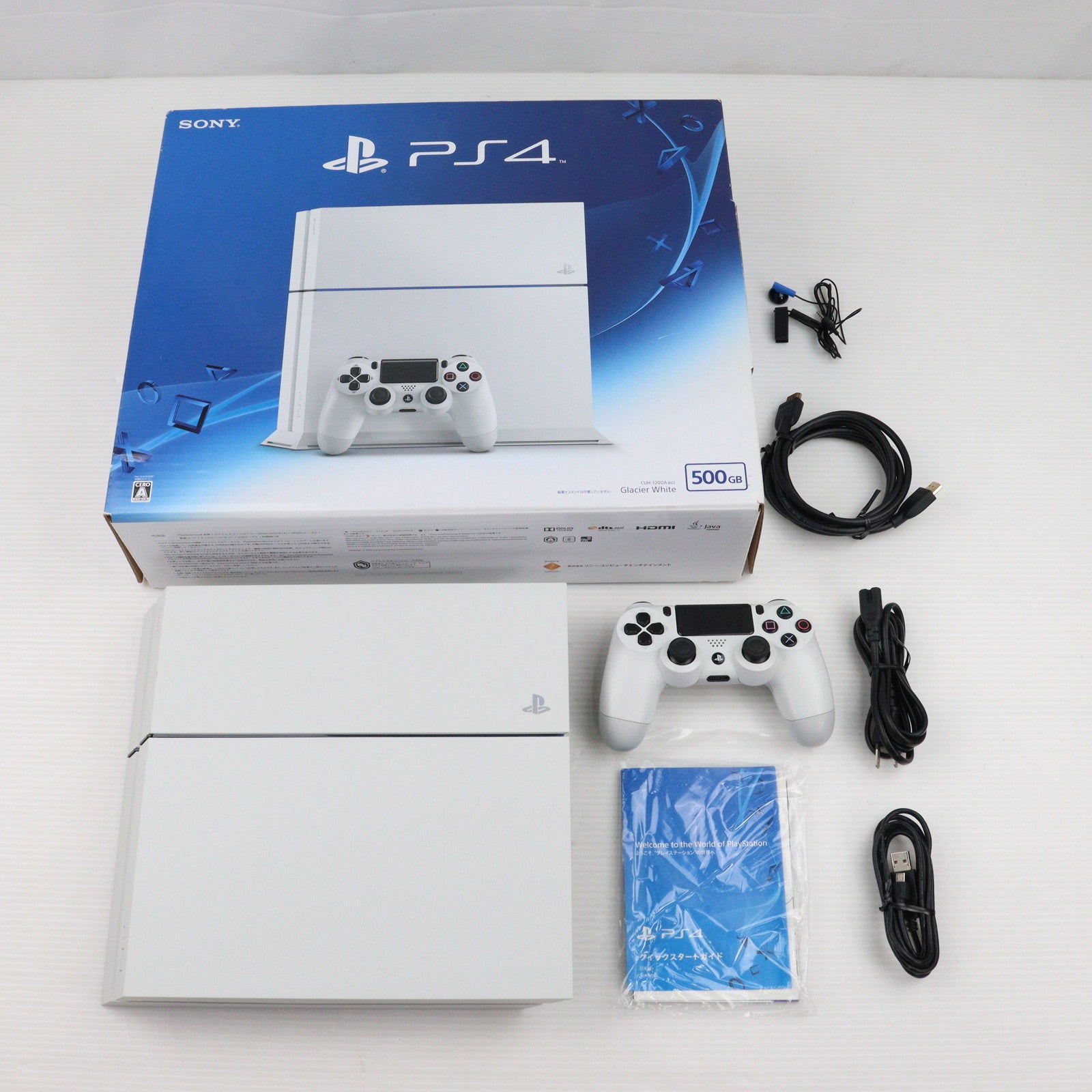 【中古即納】[本体][PS4]プレイステーション4 PlayStation4 グレイシャー・ホワイト  HDD500GB(CUH-1200AB02)(20150625)