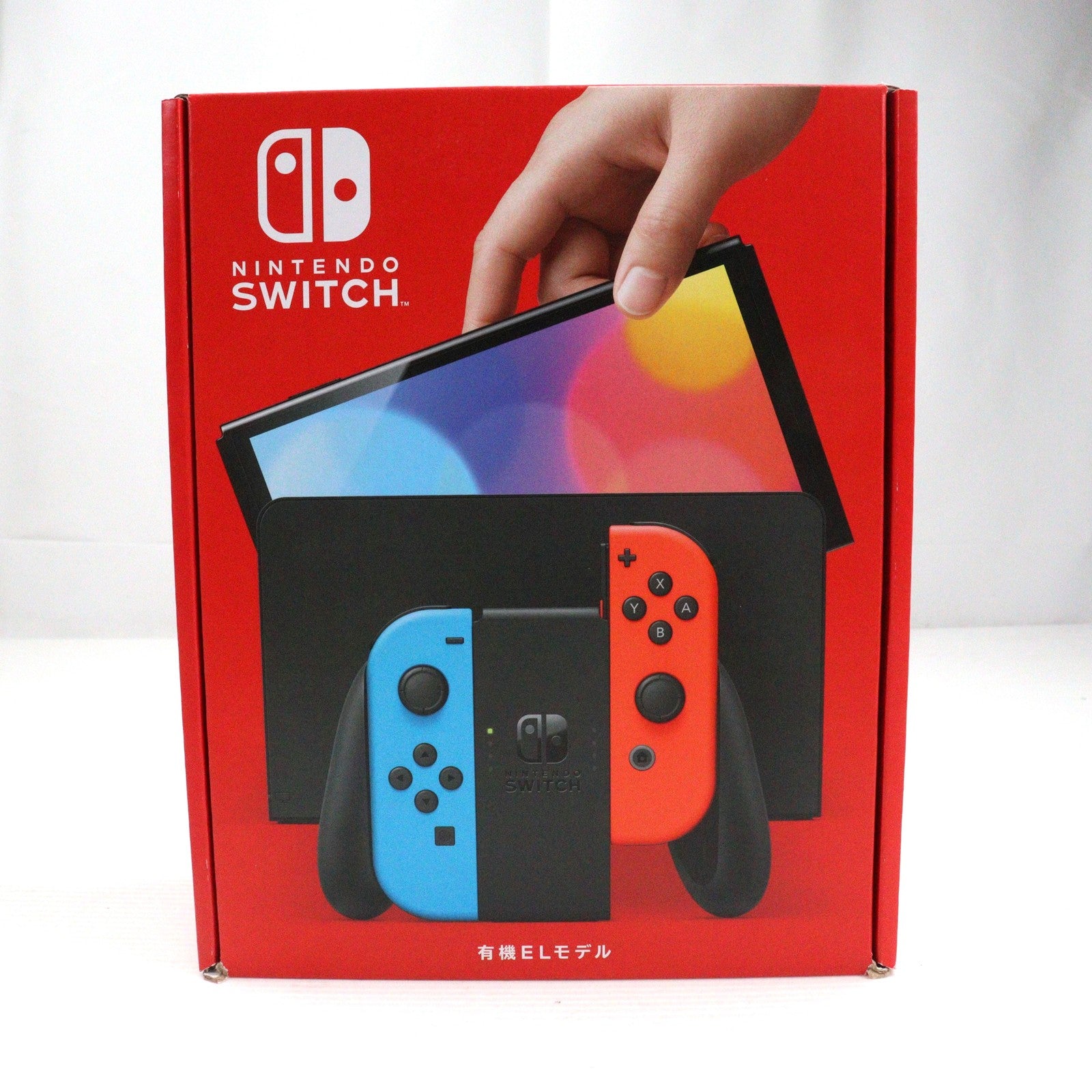 【中古即納】[本体][Switch](未使用)Nintendo Switch(有機ELモデル) ニンテンドースイッチ Joy-Con(L)  ネオンブルー/(R) ネオンレッド(HEG-S-KABAA)(20211008)