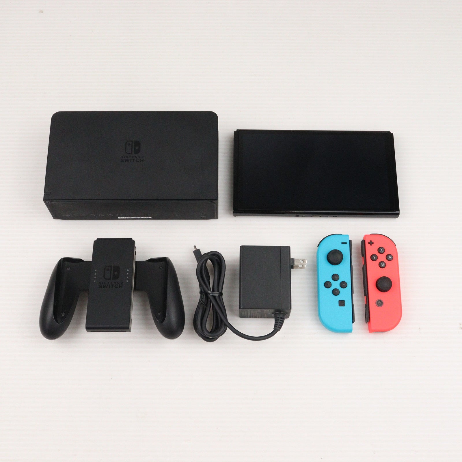 中古即納】[Switch](本体)Nintendo Switch(有機ELモデル) ニンテンドースイッチ Joy-Con(L) ネオンブルー/(R)  ネオンレッド(HEG-S-KABAA)