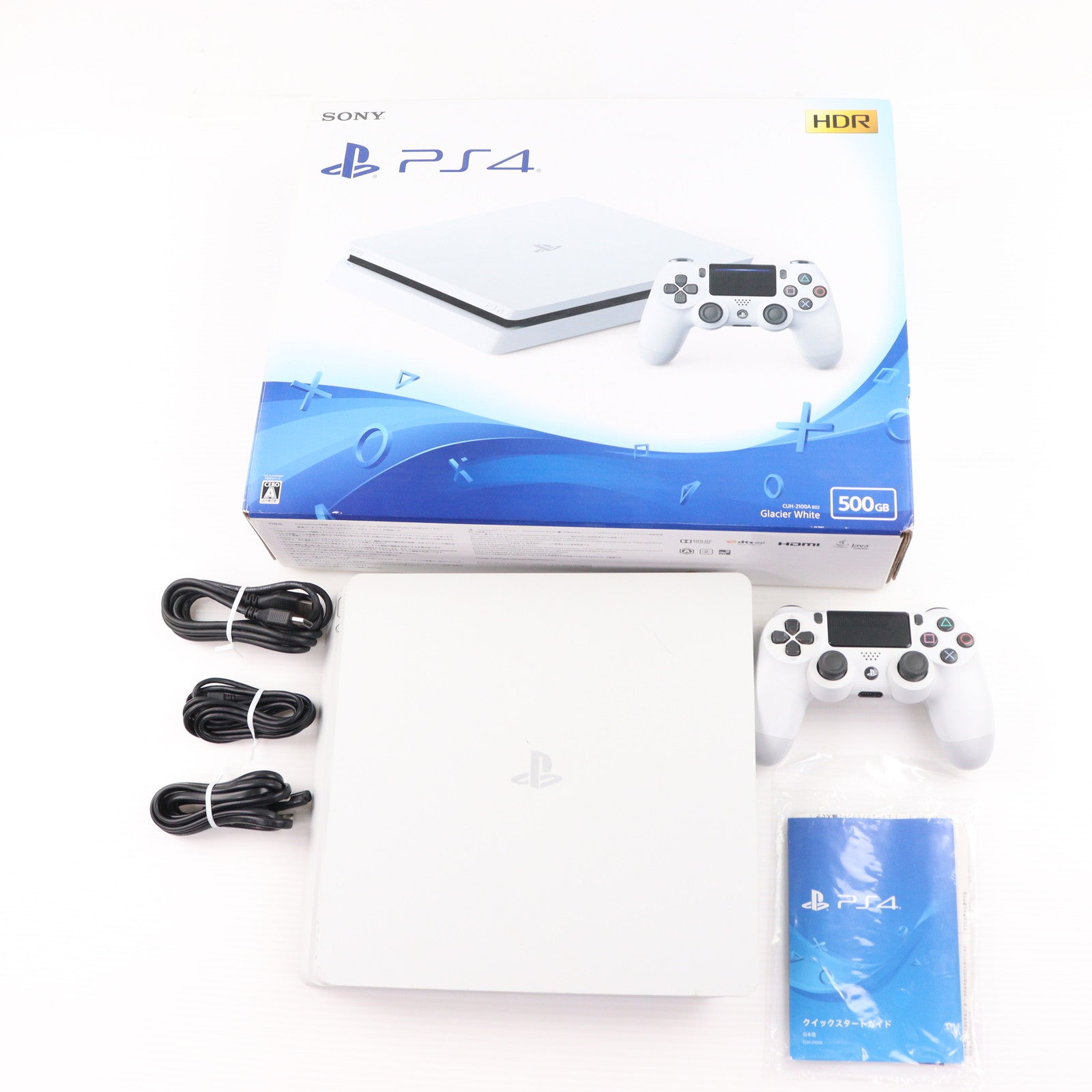 PS4本体 CUH-2100AB02 500GB ホワイト 中古 PlayStation®4 グレイシャー・ホワイト 500GB PS4 本体 中古