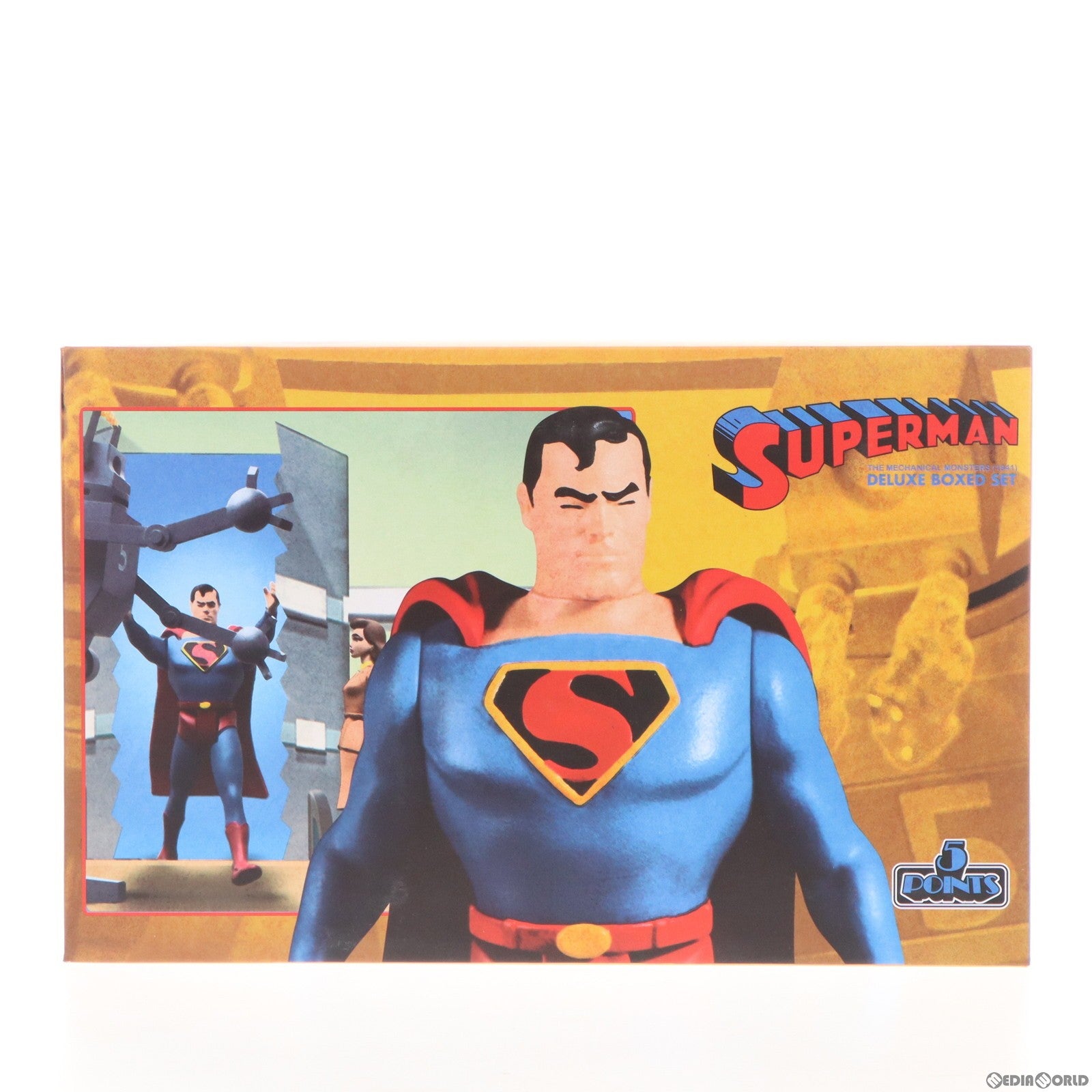 【中古即納】[FIG]5ポイント スーパーマン 1941 アニメーション ザ・メカニカル・モンスターズ 3.75インチ アクションフィギュア  ボックスセット メズコトイズ(20211210)