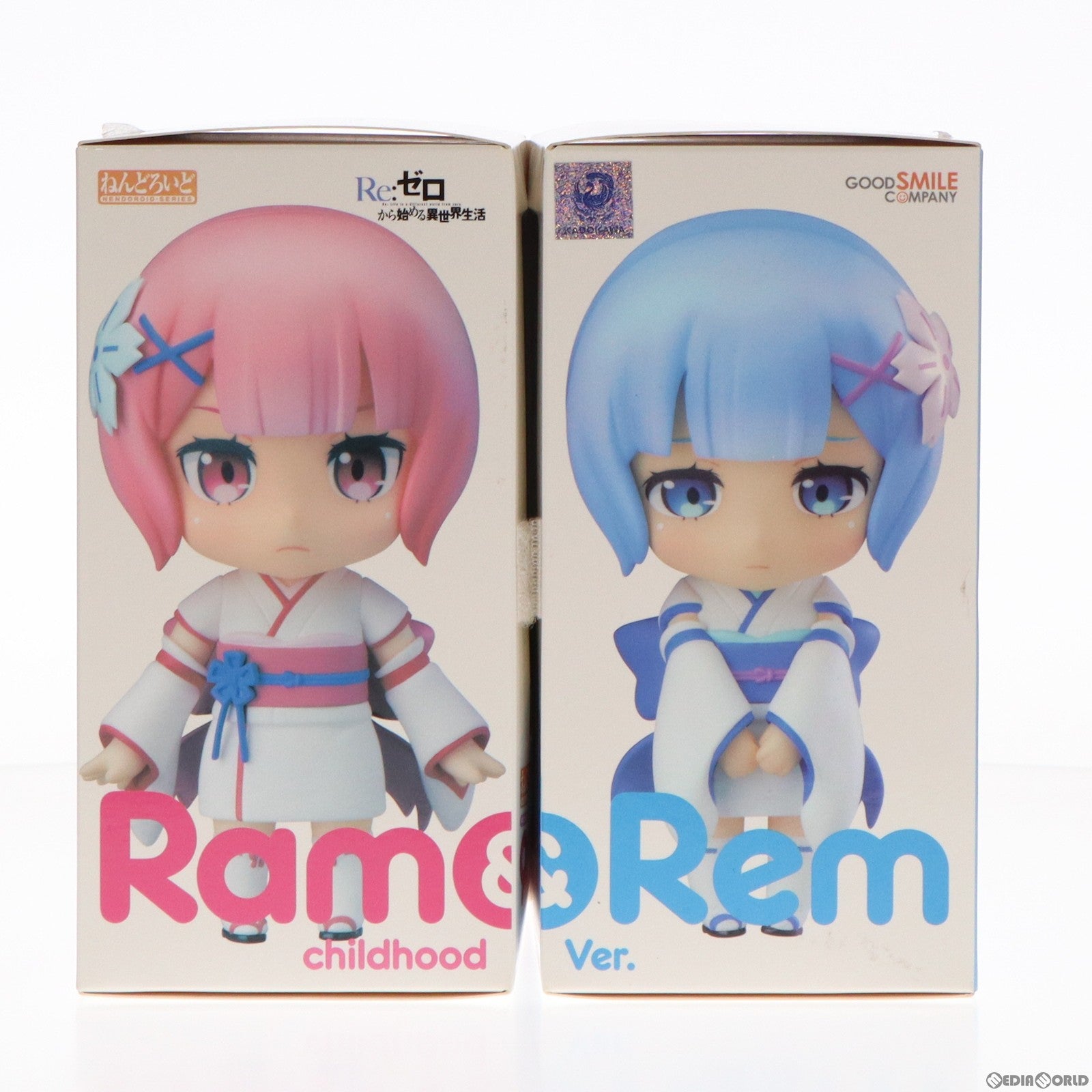 中古即納】[FIG]ねんどろいど 942 ラム&レム 幼少期Ver. Re:ゼロから始める異世界生活 完成品 可動フィギュア  ワンフェス2018夏&GOODSMILE ONLINE SHOP限定 グッドスマイルカンパニー