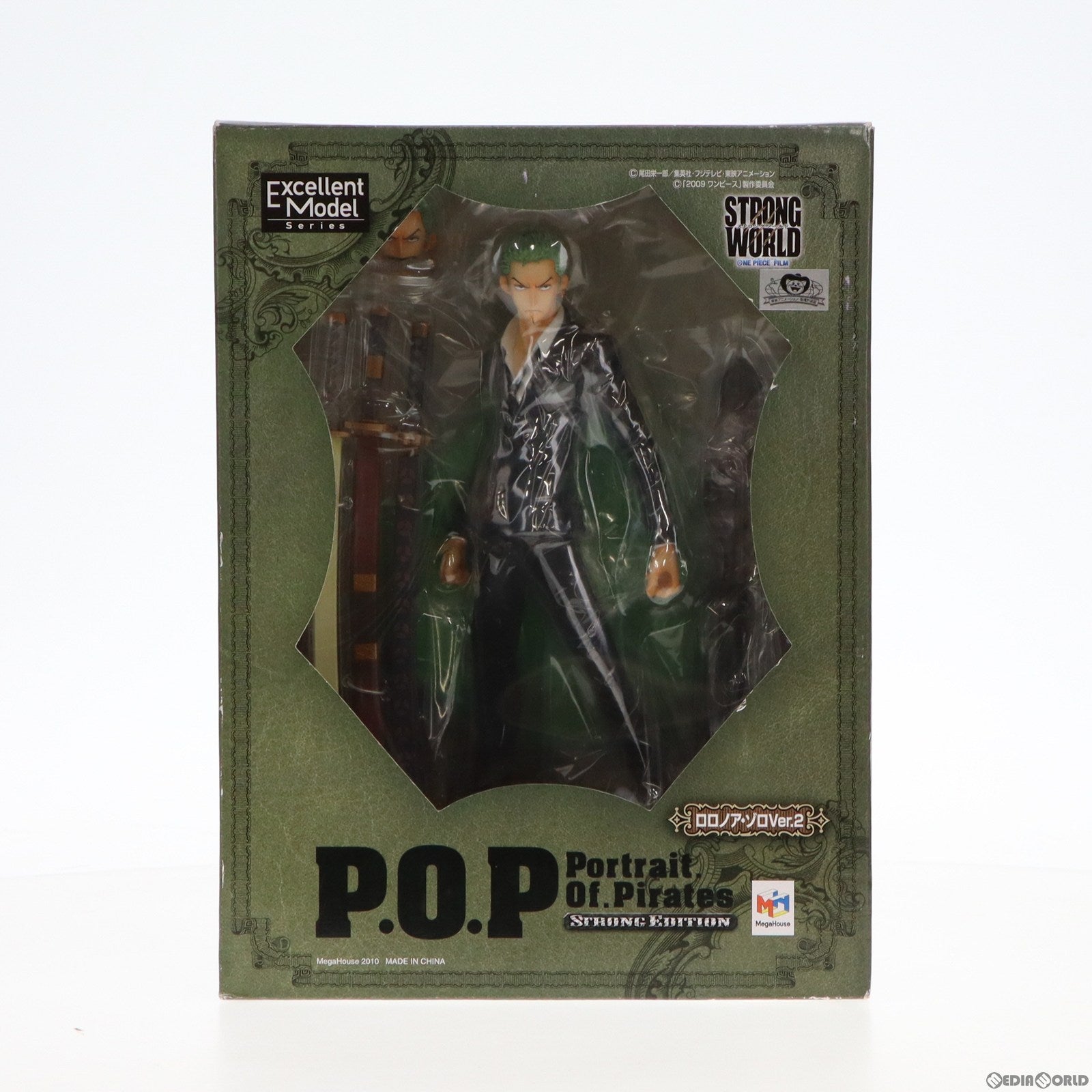 中古即納】[FIG]Portrait.Of.Pirates P.O.P STRONG EDITION ロロノア・ゾロVer.2 ONE PIECE  FILM STRONG WORLD(ワンピースフィルム ストロングワールド) 1/8 完成品 フィギュア メガハウス