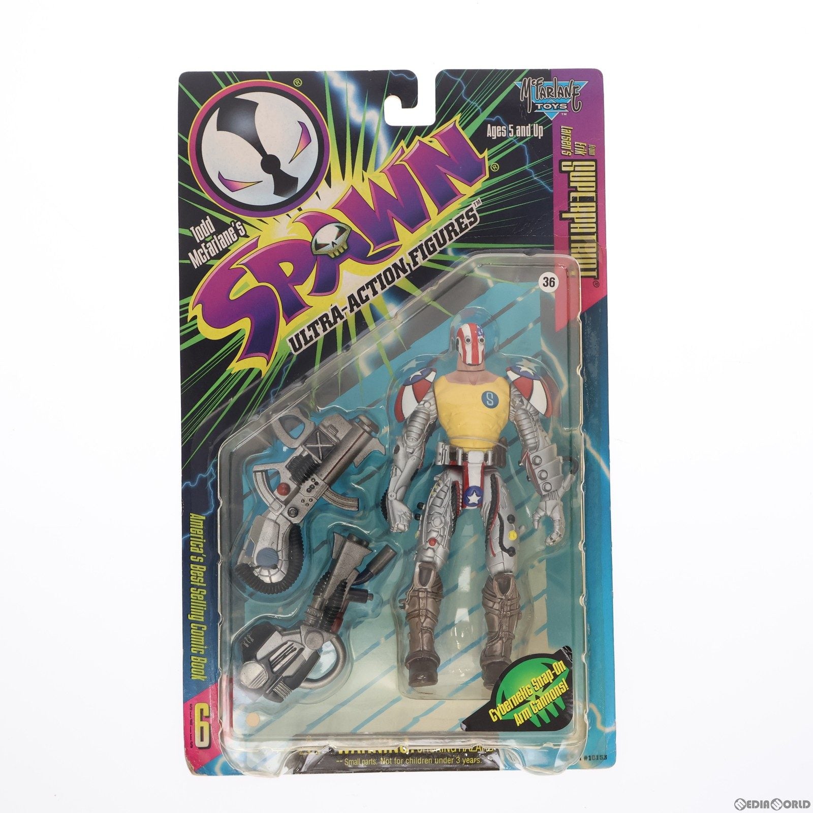 【中古即納】[FIG]ウルトラアクションフィギュア シリーズ6 Superpatriot -スーパーパトリオット- SPAWN(スポーン) 完成品  可動フィギュア マクファーレン・トイズ(19961231)