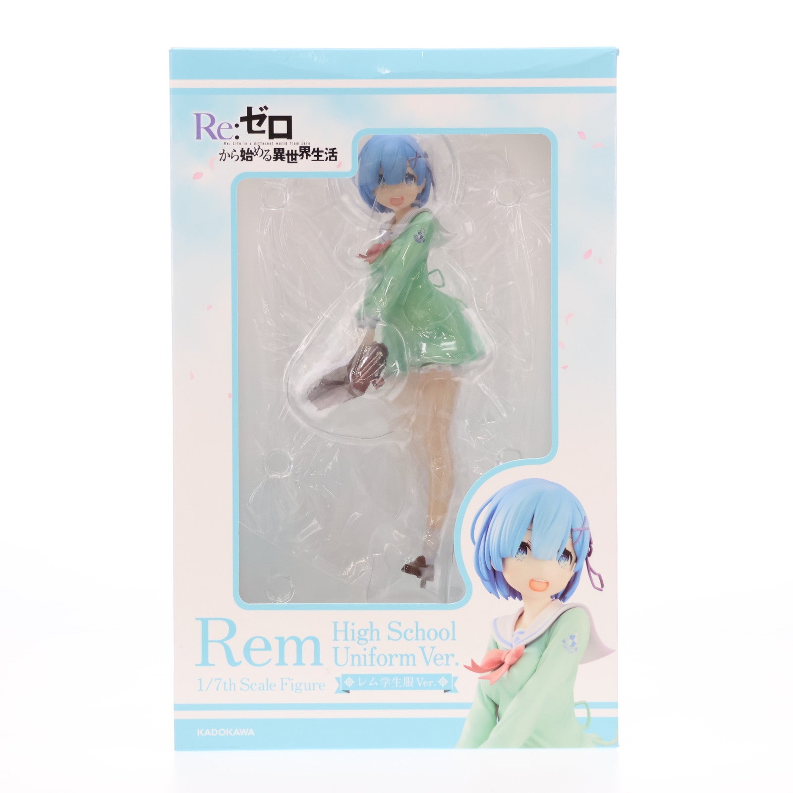 中古即納】[FIG]レム 学生服Ver. Re:ゼロから始める異世界生活 1/7 完成品 フィギュア KADOKAWA(カドカワ)