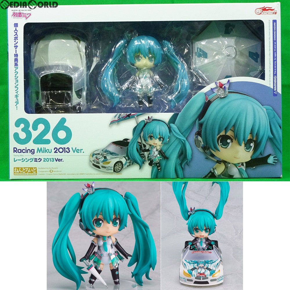 【中古即納】[FIG] ねんどろいど 326 レーシングミク 2013 Ver. 初音ミクGTプロジェクト 完成品 可動フィギュア GSR  Studie with TeamUKYO 個人スポンサー特典 グッドスマイルレーシング(20131031)