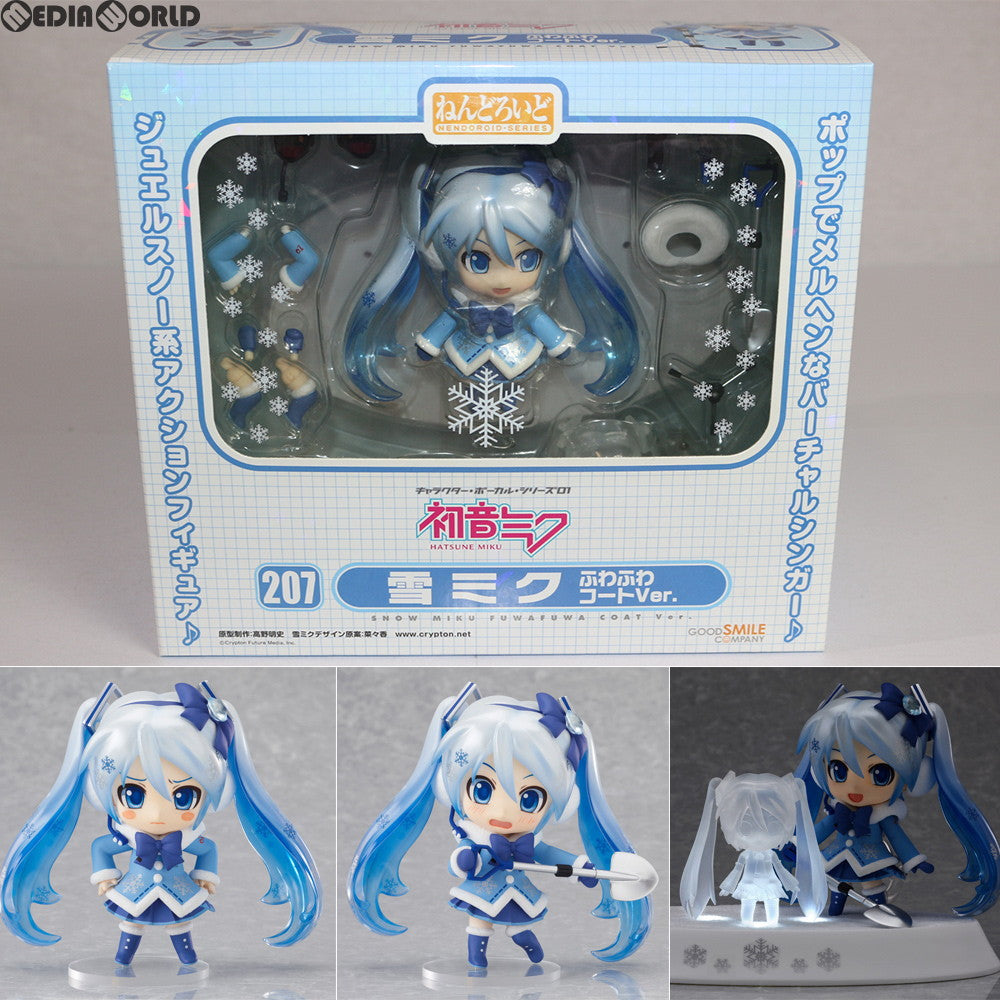 中古即納】[FIG]修正パーツ欠品 ねんどろいど 207 雪ミク ふわふわコートVer. キャラクター・ボーカル・シリーズ01 初音ミク 完成品  フィギュア ワンフェス2012冬&第63回さっぽろ雪まつり限定 グッドスマイルカンパニー