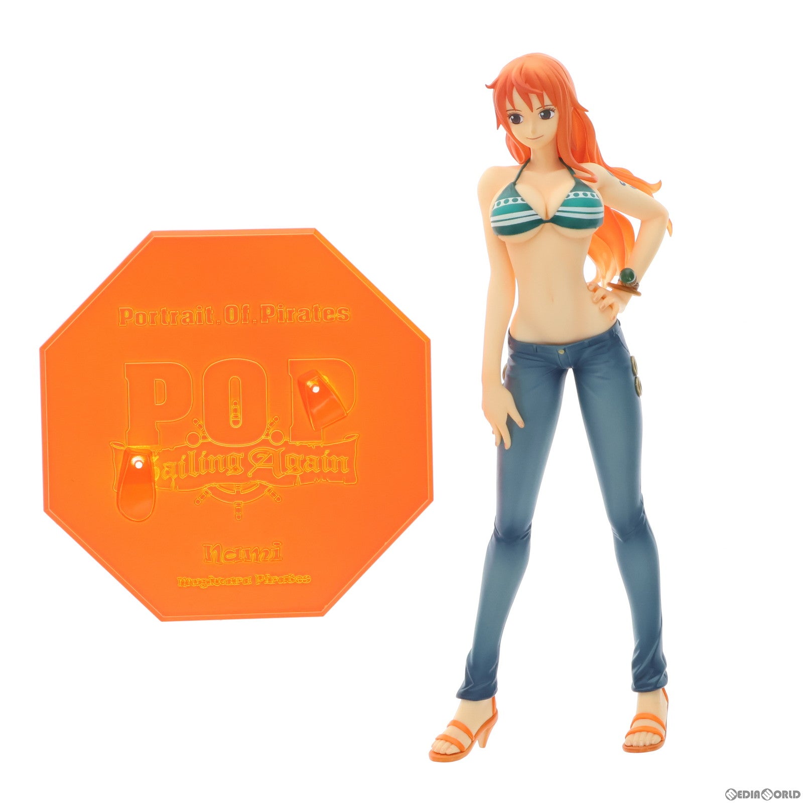 中古即納】[FIG]Portrait.Of.Pirates P.O.P Sailing Again ナミ ONE PIECE(ワンピース) 1/8  完成品 フィギュア メガハウス