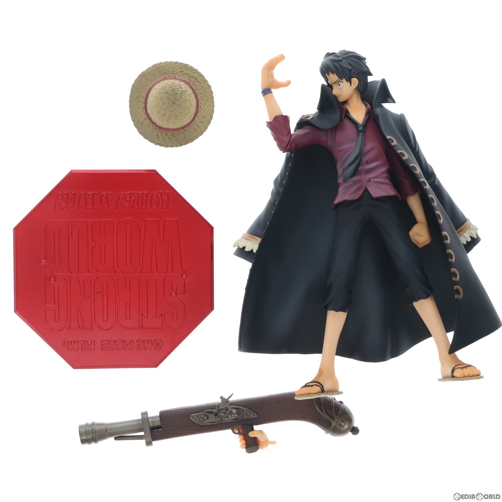 中古即納】[FIG]Portrait.Of.Pirates P.O.P STRONG EDITION モンキー・D・ルフィ ONE PIECE  FILM STRONG WORLD(ワンピース フィルム ストロングワールド) 1/8 完成品 フィギュア メガハウス