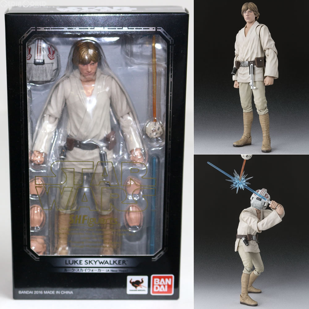 【中古即納】[FIG]S.H.Figuarts(フィギュアーツ) ルーク・スカイウォーカー(A NEW HOPE) スター・ウォーズ 完成品  可動フィギュア バンダイ(20160722)