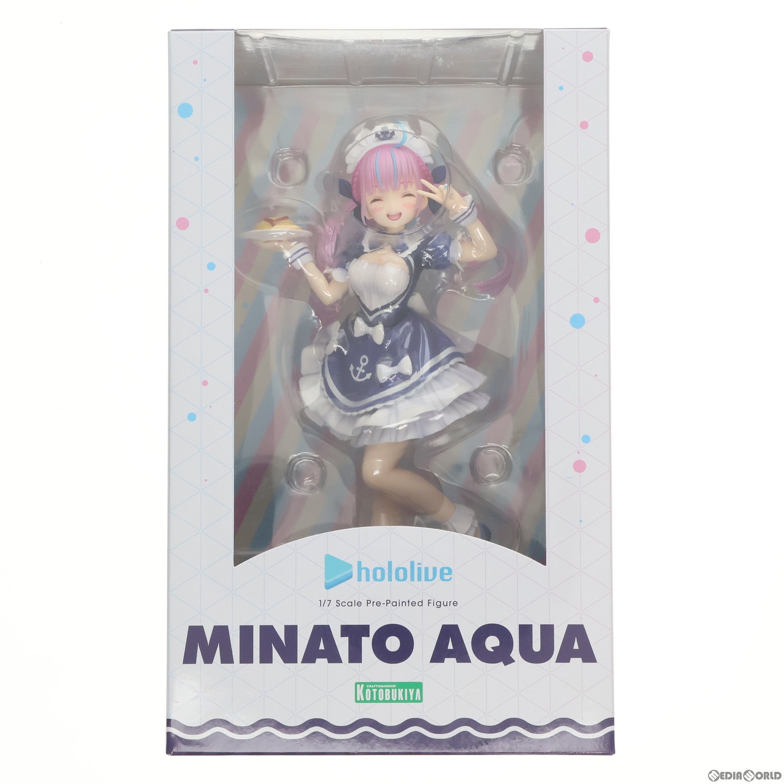 中古即納】[FIG](再販)コトブキヤショップ限定特典付属 湊あくあ(みなとあくあ) ホロライブプロダクション 1/7 完成品 フィギュア(PV100)  コトブキヤ