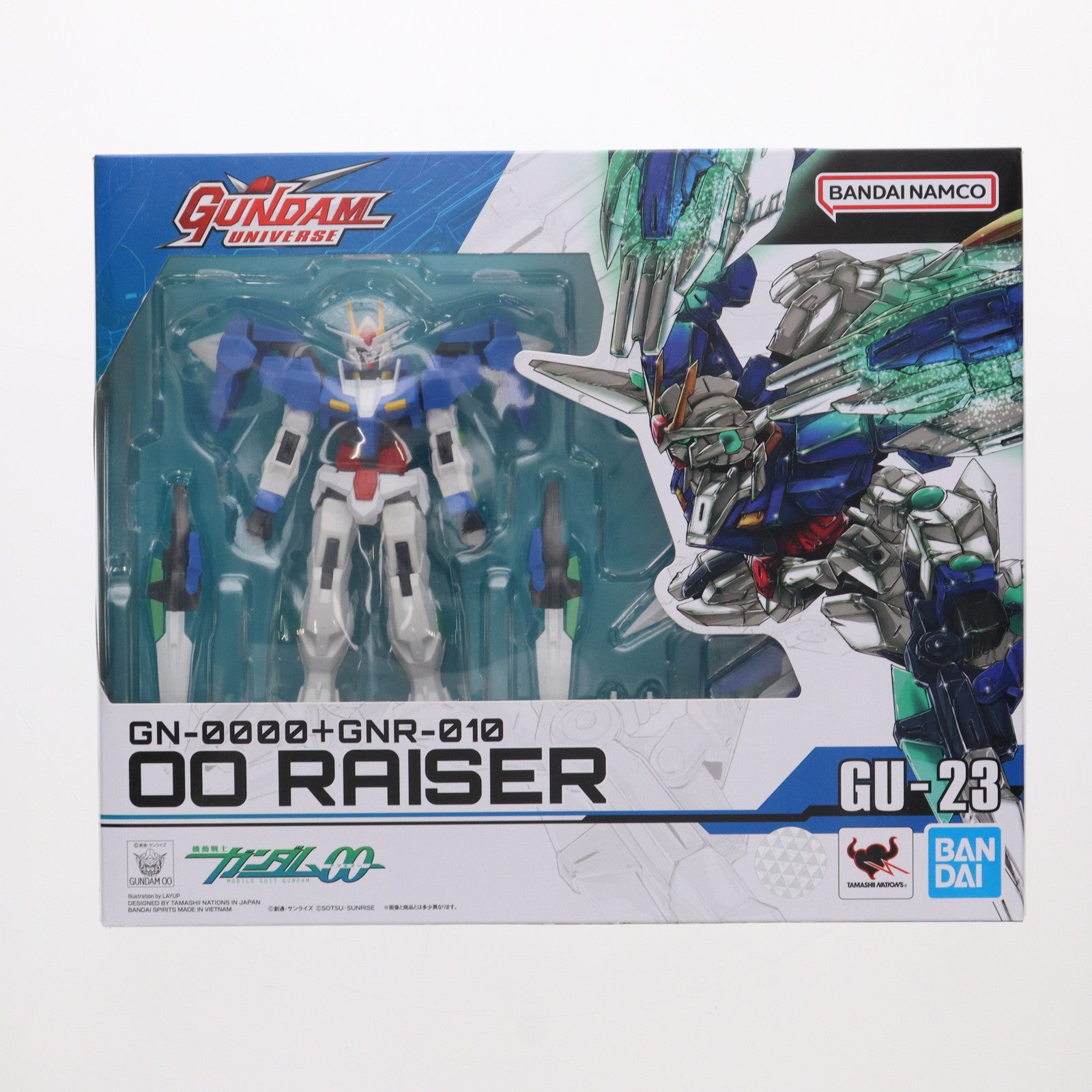 中古即納】[FIG]GUNDAM UNIVERSE(ガンダムユニバース) GN-0000+GNR-010 00 RAISER(ダブルオーライザー)  機動戦士ガンダム00(ダブルオー) 完成品 可動フィギュア バンダイスピリッツ