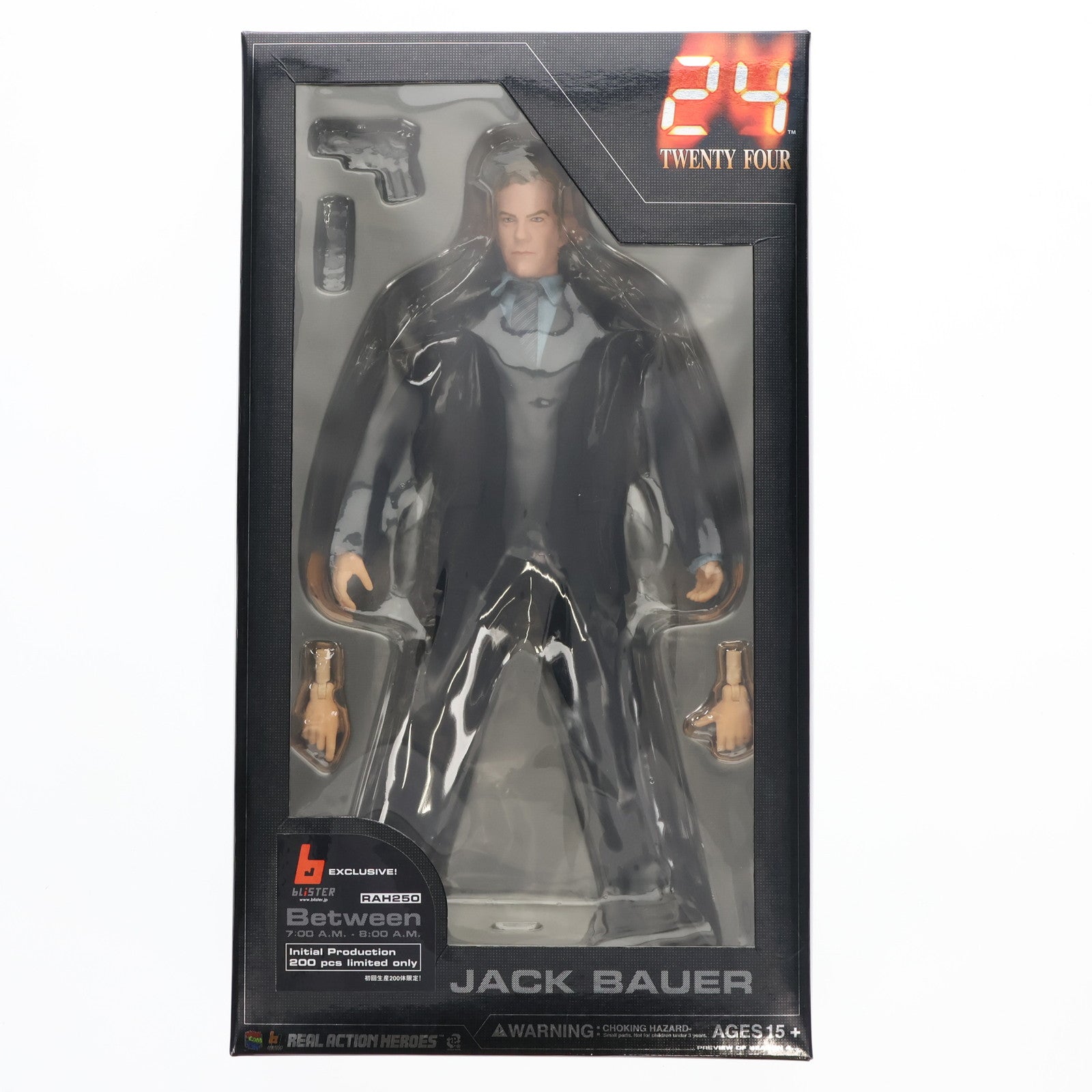 【中古即納】[FIG] リアルアクションヒーローズ No.250 RAH JACK BAUER(ジャック・バウアー) Between 7:00am -  8:00am 24 -TWENTY FOUR- 完成品 可動フィギュア メディコム・トイ(20051231)