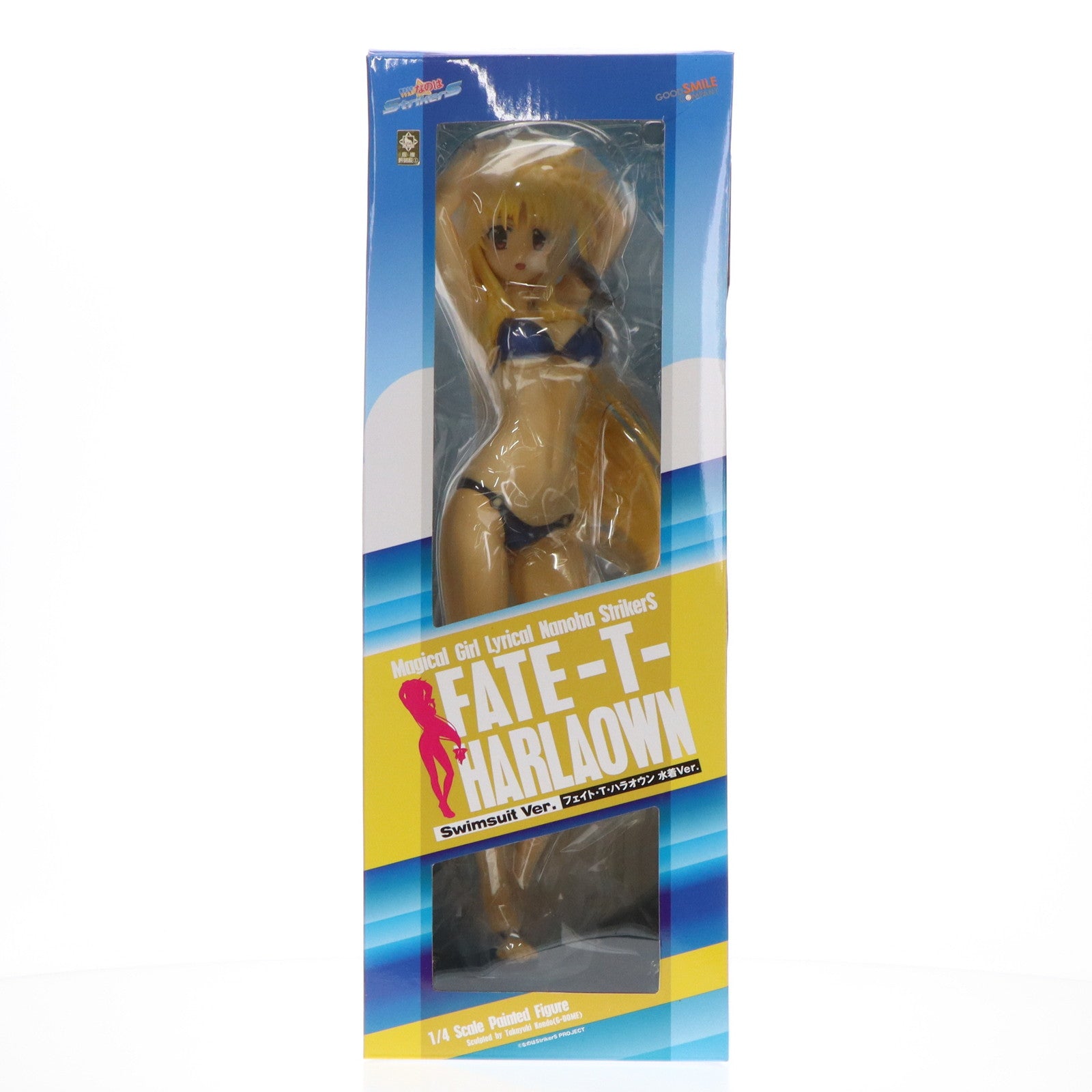 中古即納】[FIG]フェイト・T・ハラオウン 水着Ver. 魔法少女リリカルなのはStrikerS(ストライカーズ) 1/4 完成品 フィギュア  グッドスマイルカンパニー