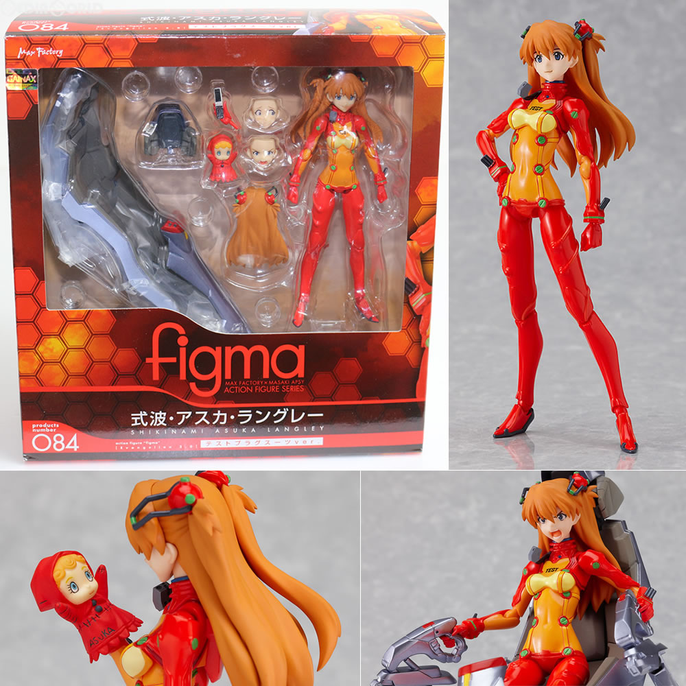 中古即納】[FIG]figma(フィグマ) 084 式波・アスカ・ラングレー テストプラグスーツver. ヱヴァンゲリヲン新劇場版:破 完成品  可動フィギュア マックスファクトリー