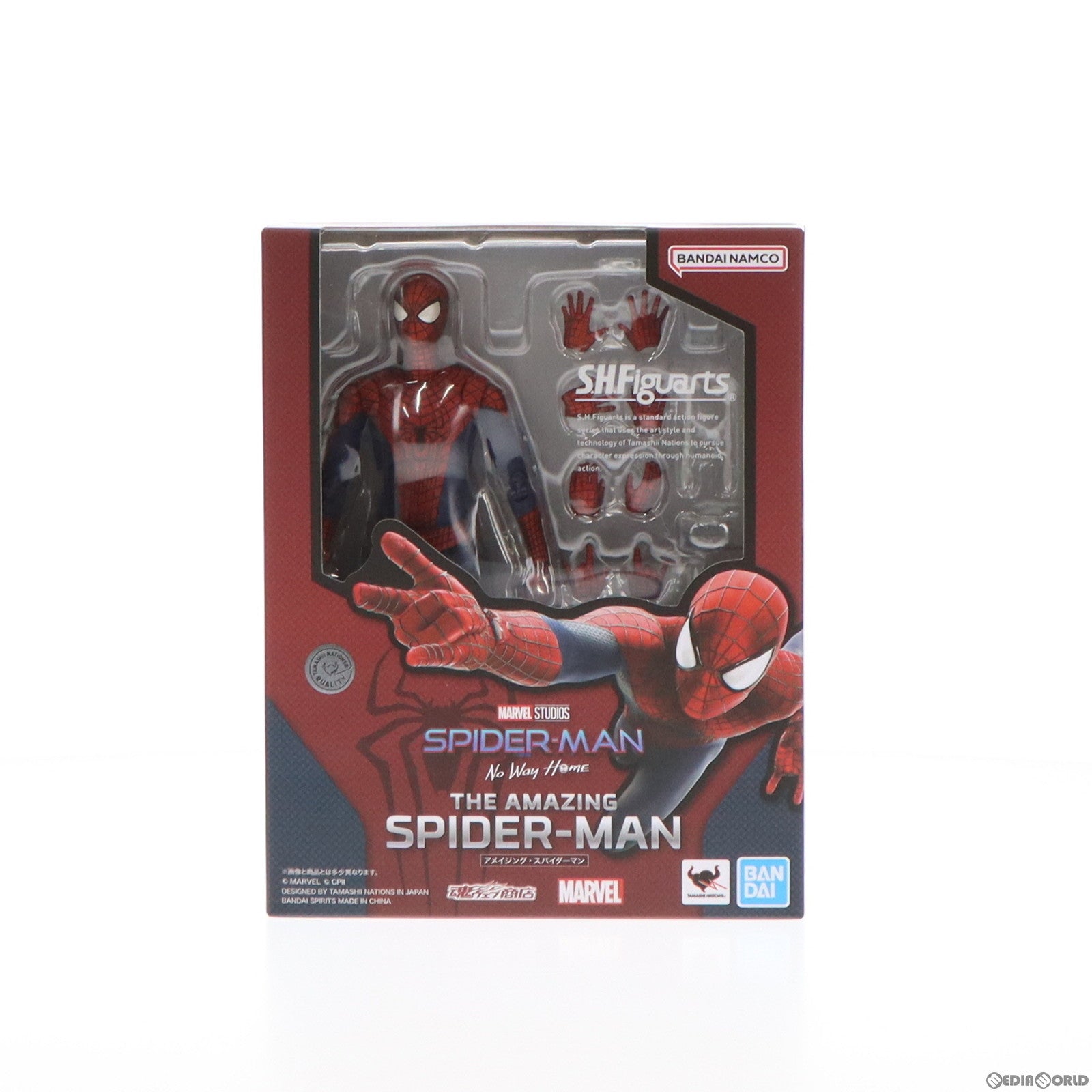 中古即納】[FIG]魂ウェブ商店限定 S.H.Figuarts(フィギュアーツ) アメイジング・スパイダーマン 仕様変更版 スパイダーマン:ノー・ウェイ・ホーム  完成品 可動フィギュア バンダイスピリッツ