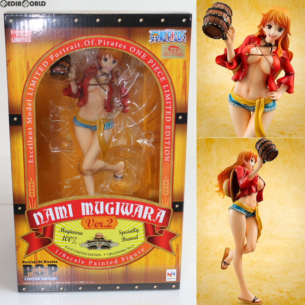 【中古即納】[FIG]オンラインショップ限定 Portrait.Of.Pirates P.O.P LIMITED EDITION ナミ  MUGIWARA Ver.2 ONE PIECE(ワンピース) 1/8 完成品 フィギュア メガハウス(20150224)