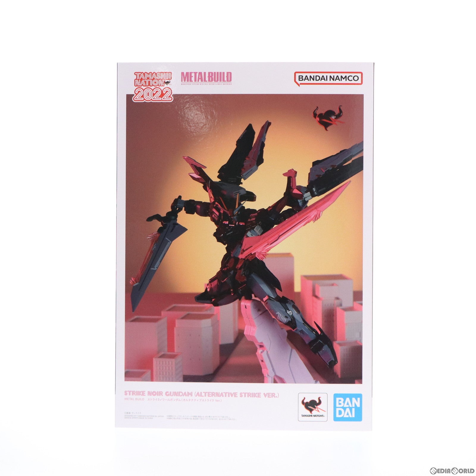 中古即納】[FIG]METAL BUILD ストライクノワールガンダム(オルタナティブストライク Ver.) 機動戦士ガンダムSEED(シード)  C.E.73 STARGAZER(スターゲイザー) 完成品 可動フィギュア TAMASHII NATION 2022&魂ウェブ商店限定  バンダイスピリッツ