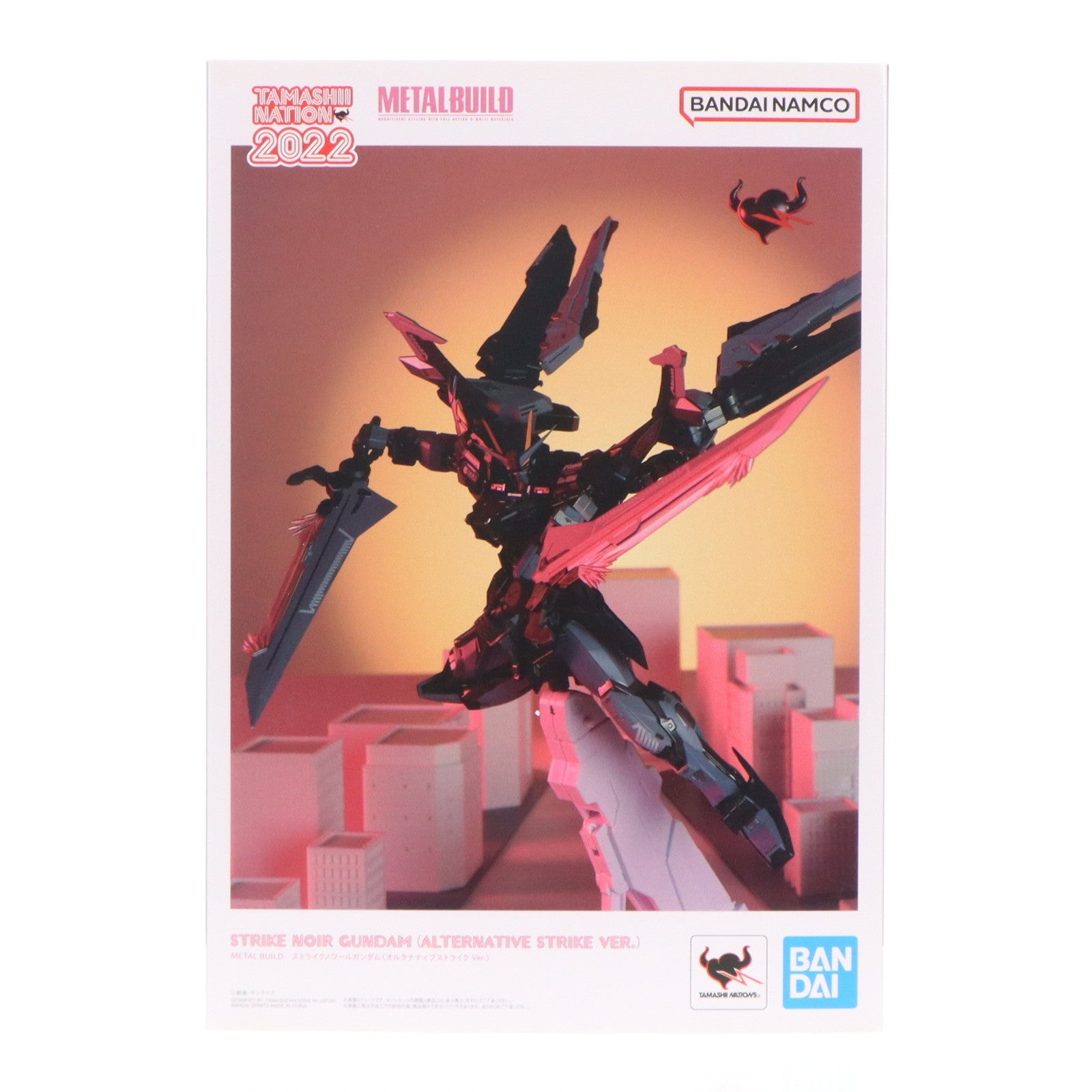 中古即納】[FIG]METAL BUILD ストライクノワールガンダム(オルタナティブストライク Ver.) 機動戦士ガンダムSEED(シード)  C.E.73 STARGAZER(スターゲイザー) 完成品 可動フィギュア TAMASHII NATION 2022&魂ウェブ商店限定 バンダイ スピリッツ