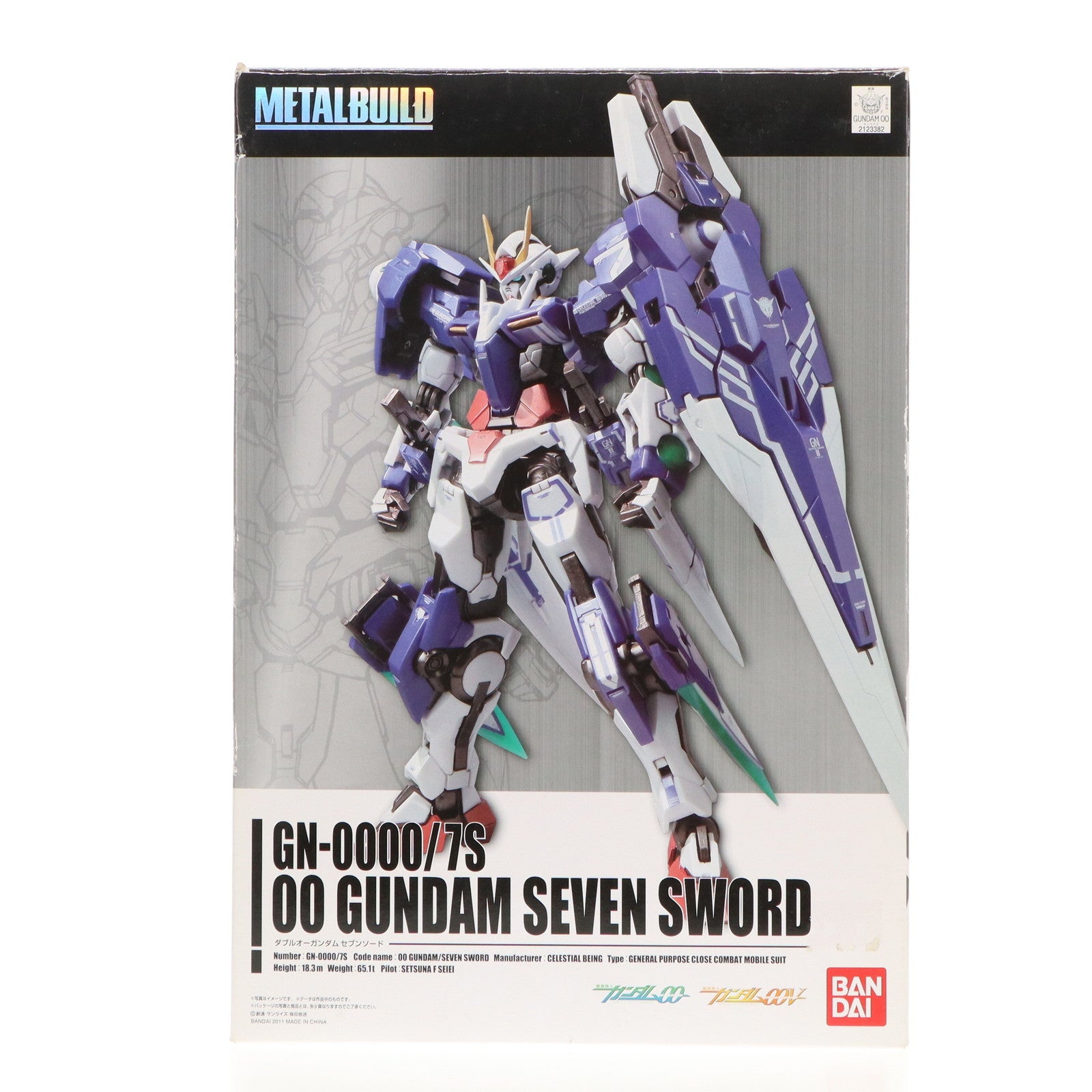 【中古即納】[FIG]METAL BUILD ダブルオーガンダム セブンソード 機動戦士ガンダム00(ダブルオー) 完成品 可動フィギュア  バンダイ(20110326)