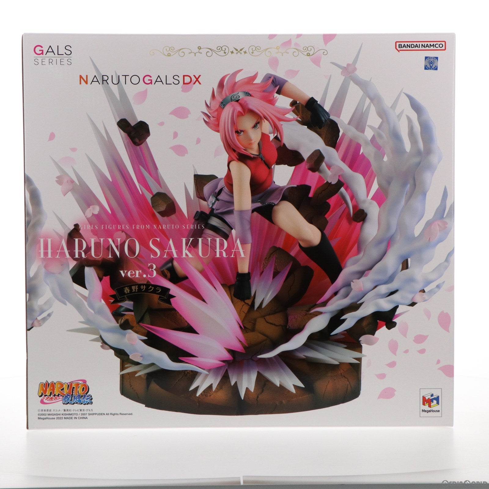 中古即納】[FIG]NARUTOギャルズDX 春野サクラ(はるのさくら) Ver.3 NARUTO-ナルト- 疾風伝 完成品 フィギュア  プレミアムバンダイ&オンラインショップ限定 メガハウス