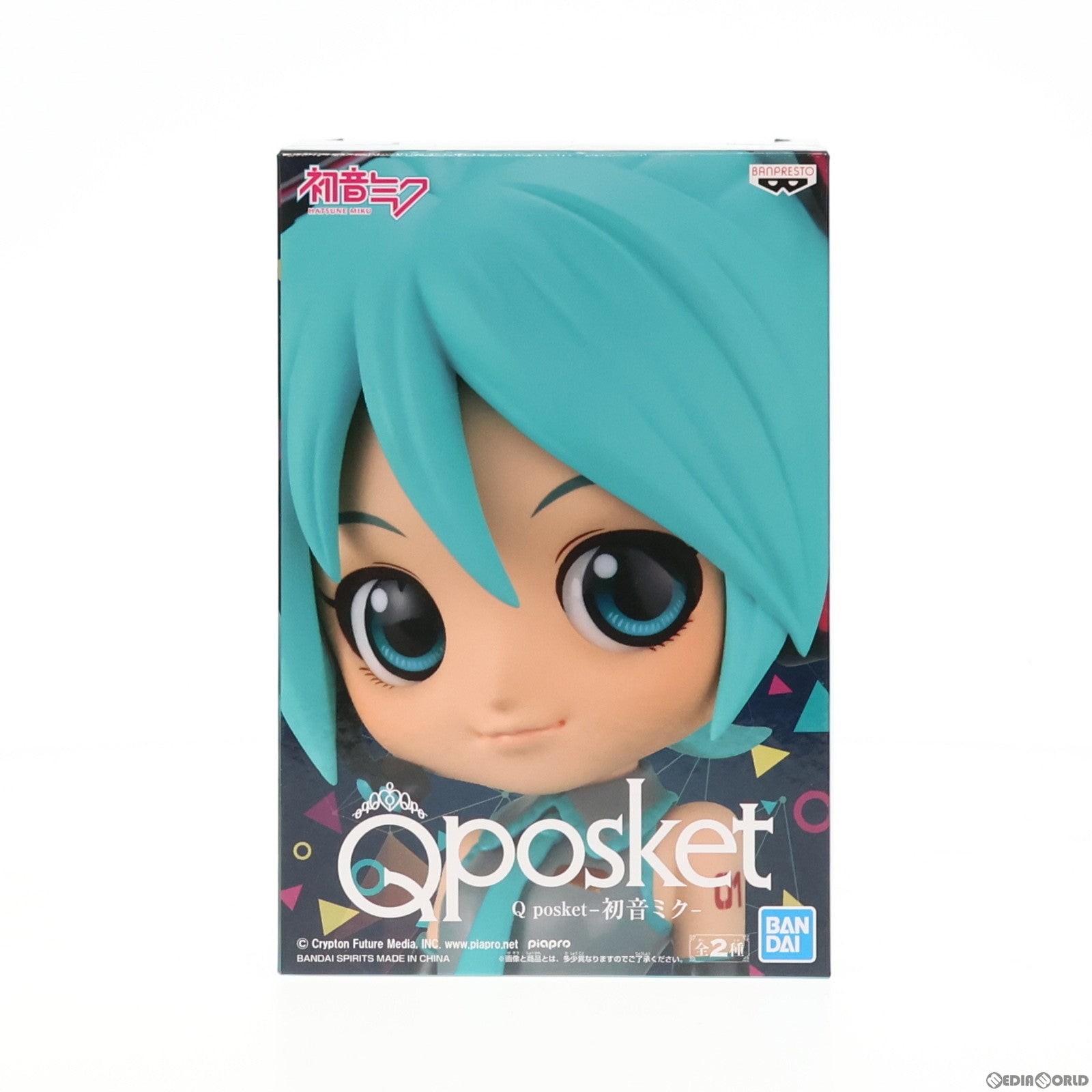 中古即納】[FIG]初音ミク A(ノーマルカラー) Q posket-初音ミク- キャラクター・ボーカル・シリーズ01 初音ミク フィギュア  プライズ(2551338) バンプレスト