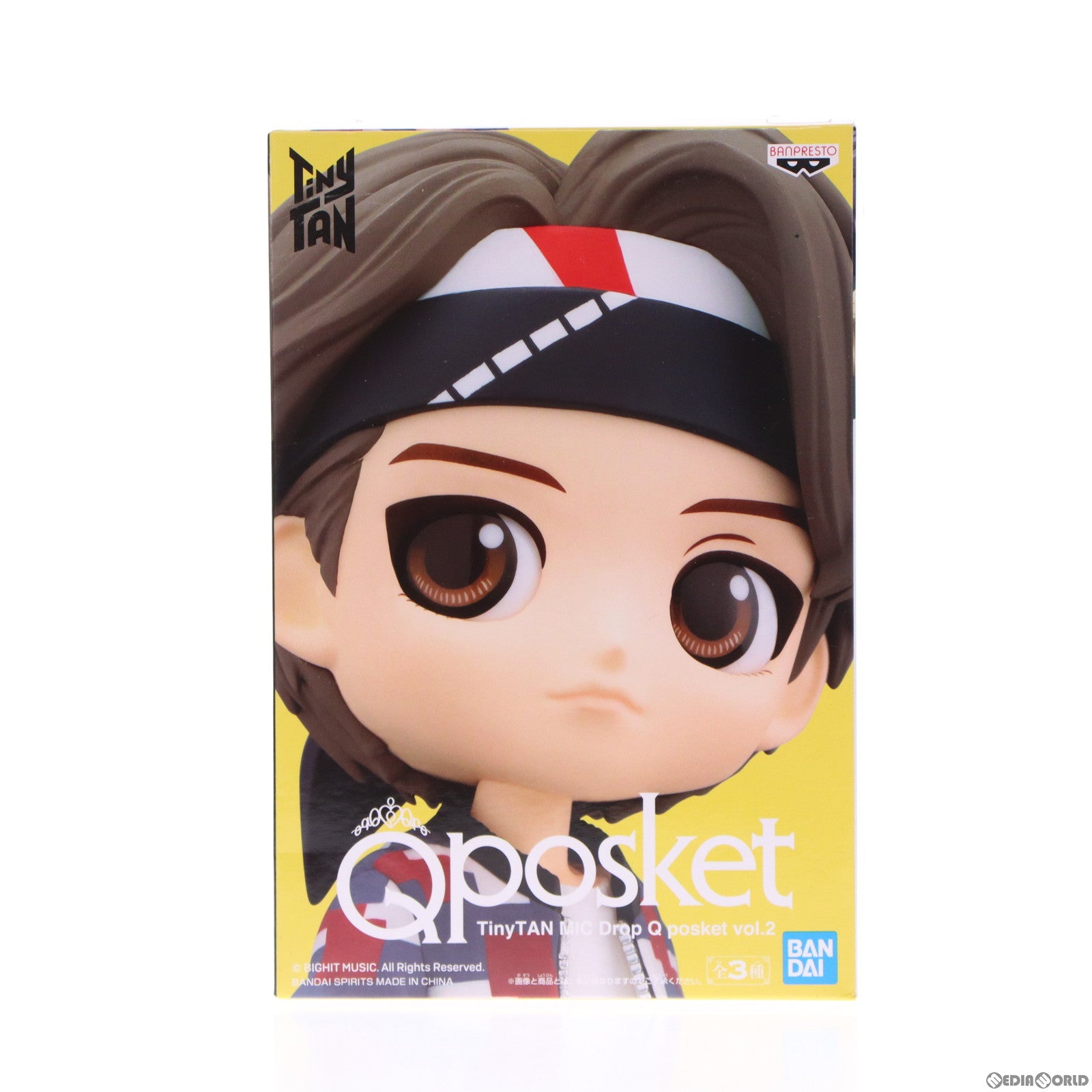 【中古即納】[FIG]ブイ(BTS/防弾少年団) B TinyTAN(タイニータン) MIC Drop Q posket vol.2 フィギュア  プライズ(2616203) バンプレスト(20231130)