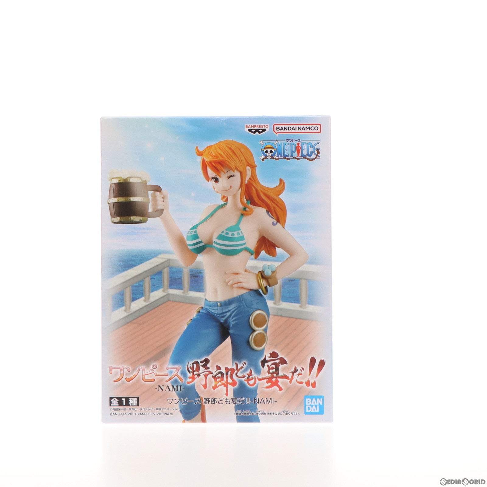 中古即納】[FIG]ナミ ワンピース 野郎ども宴だ!!-NAMI- ONE PIECE フィギュア プライズ(2687997) バンプレスト