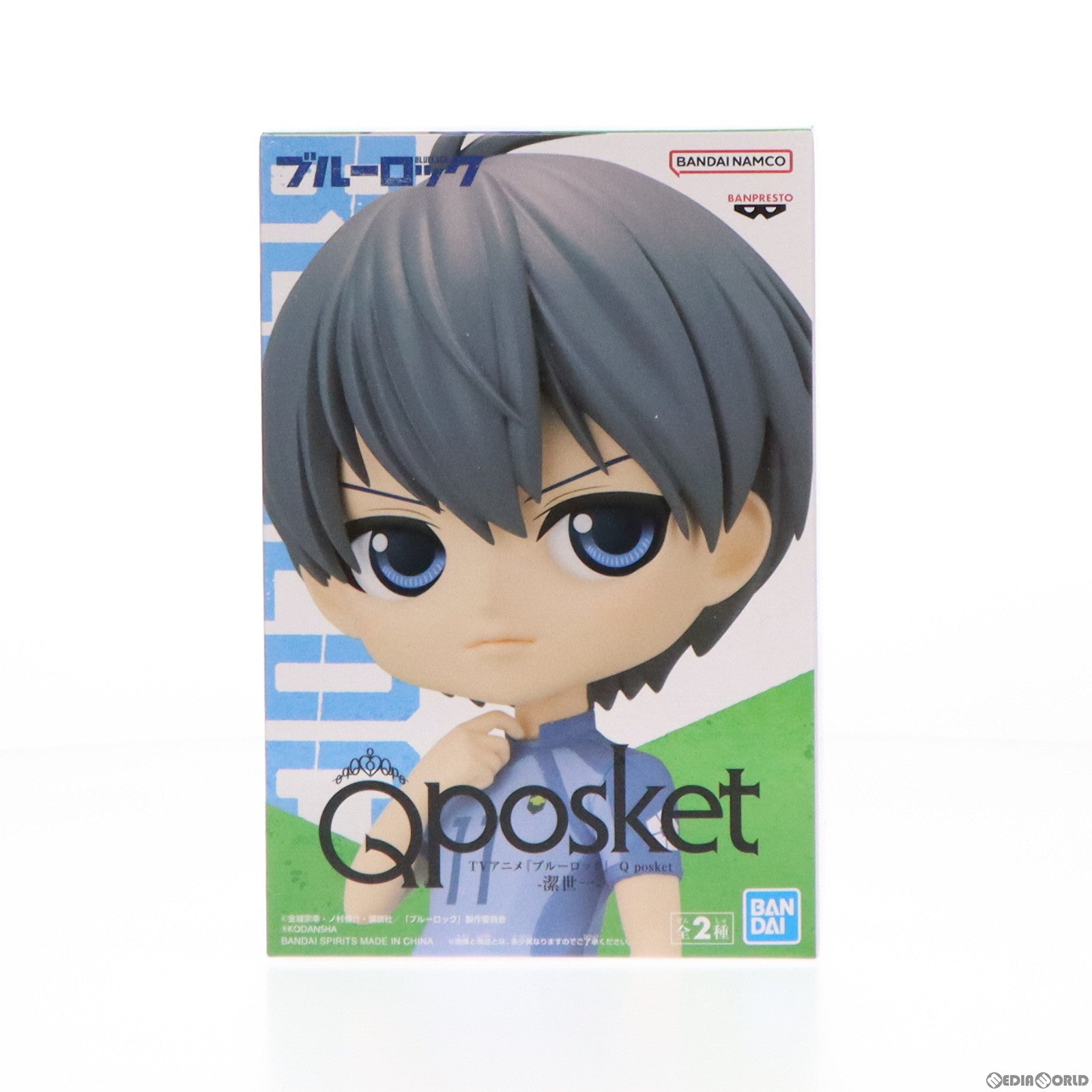 中古即納】[FIG]潔世一(いさぎよいち) B(衣装淡) ブルーロック Q posket-潔世一- フィギュア プライズ(2619276) バンプレスト