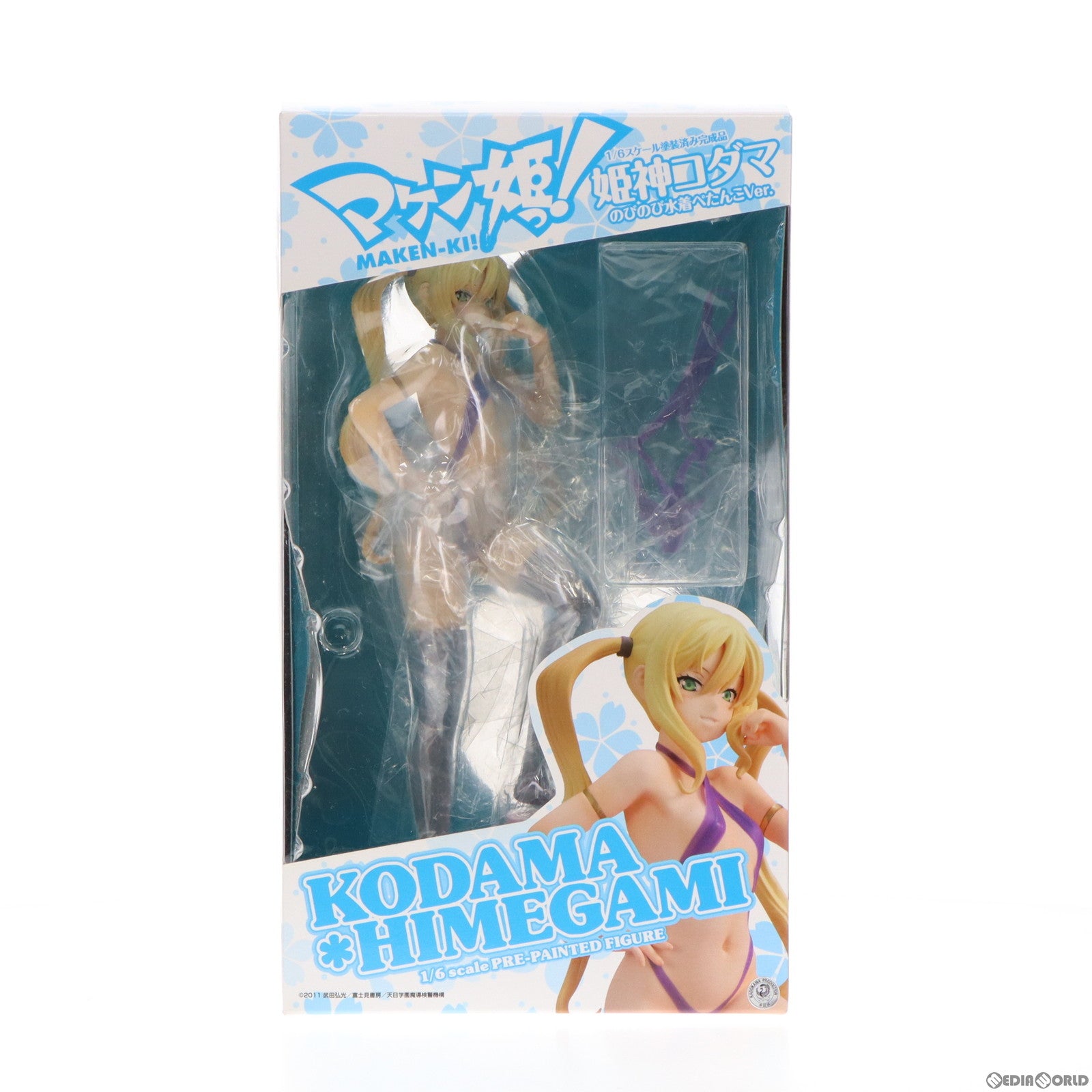 中古即納】[FIG]初回限定特典付属 姫神コダマ(ひめがみこだま) のびのび水着ぺたんこVer. マケン姫っ! 1/6 完成品 フィギュア キャラアニ