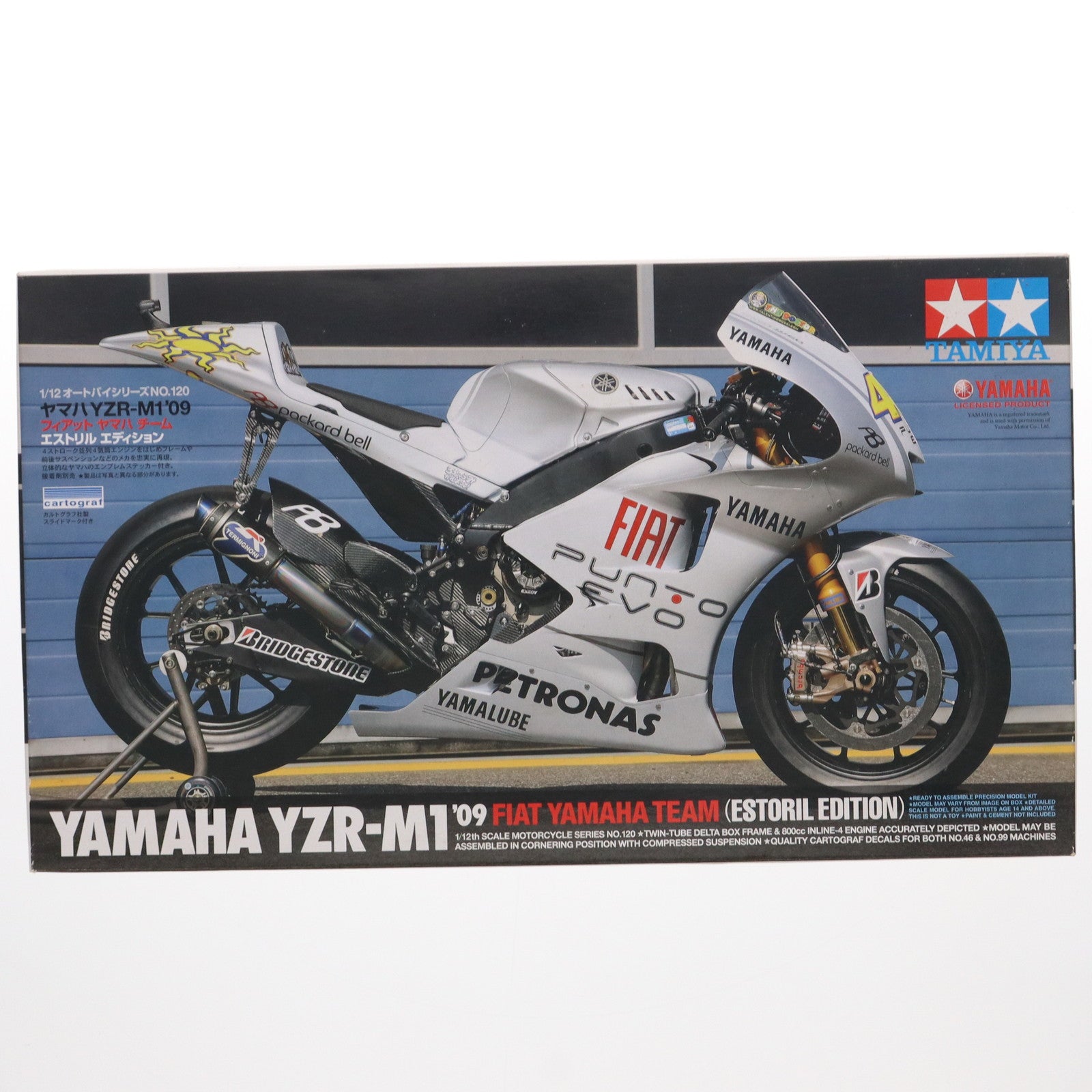 【中古即納】[PTM]1/12 ヤマハ YZR-M1'09 フィアット ヤマハチーム エストリル・エディション プラモデル タミヤ(20110301)