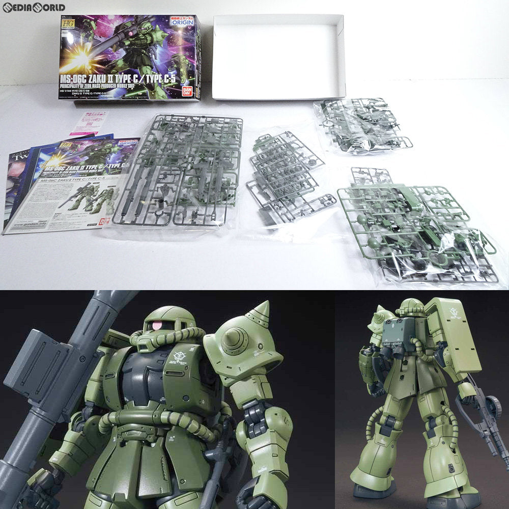 中古即納】[PTM]HG 1/144 MS-06C ザクII C型/C-5型 機動戦士ガンダム THE ORIGIN(ジ・オリジン)  プラモデル(0216745) バンダイ