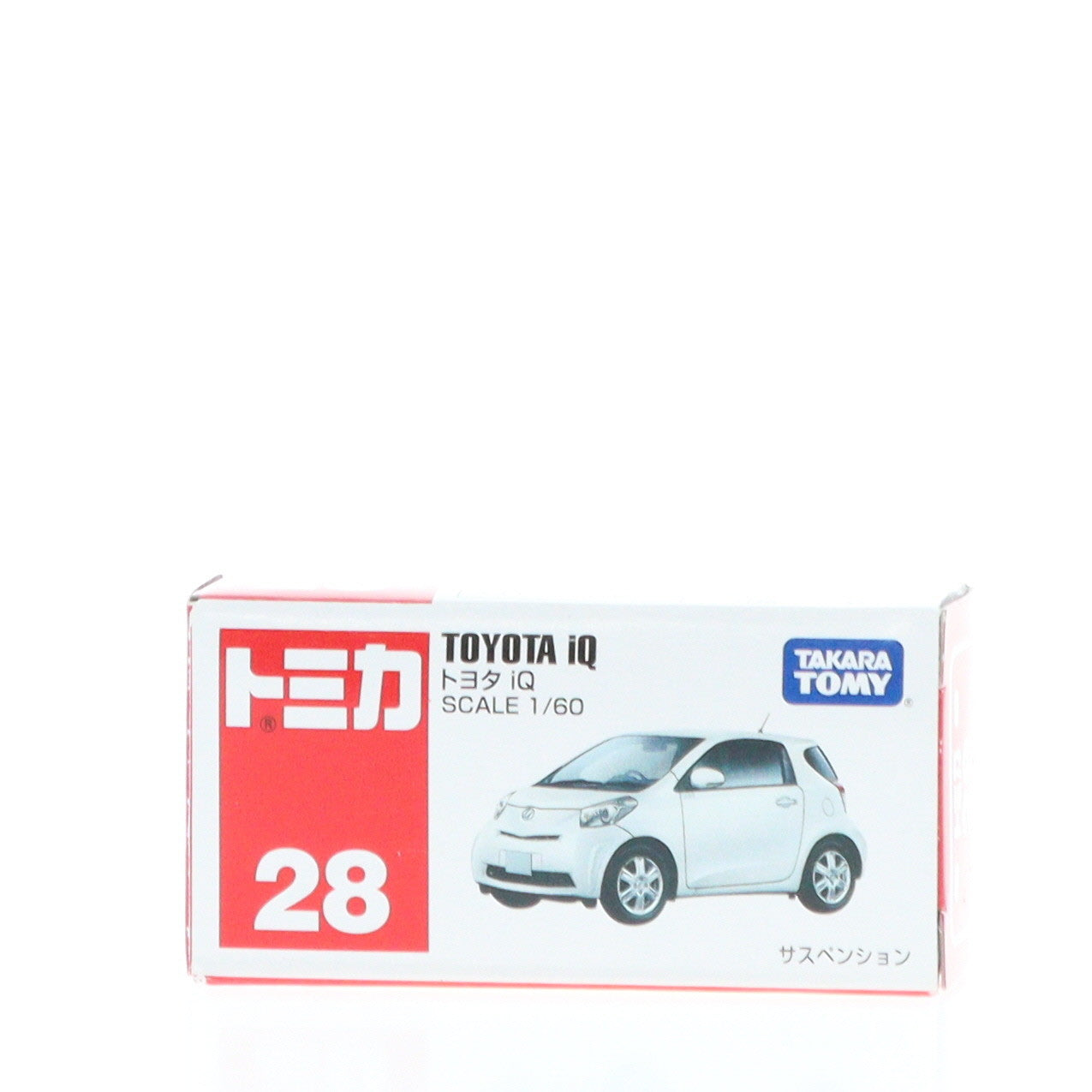 【中古即納】[MDL]トミカ No.28 1/60 トヨタ iQ(ホワイト/赤箱) 完成品 ミニカー タカラトミー(20090622)