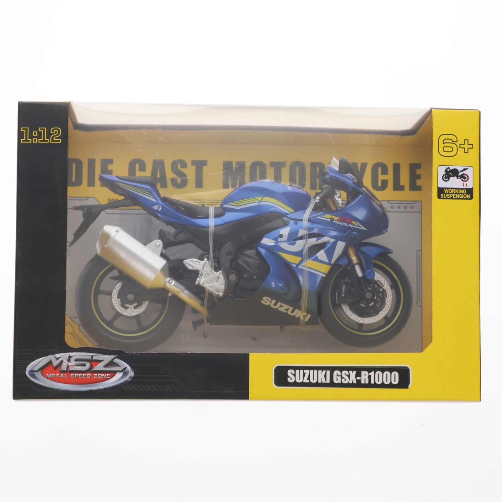 聡明なティモリス　EXS 中古即納】[MDL]SUZUKI GSX-R1000(ブルー) 1/12 ライセンスダイ