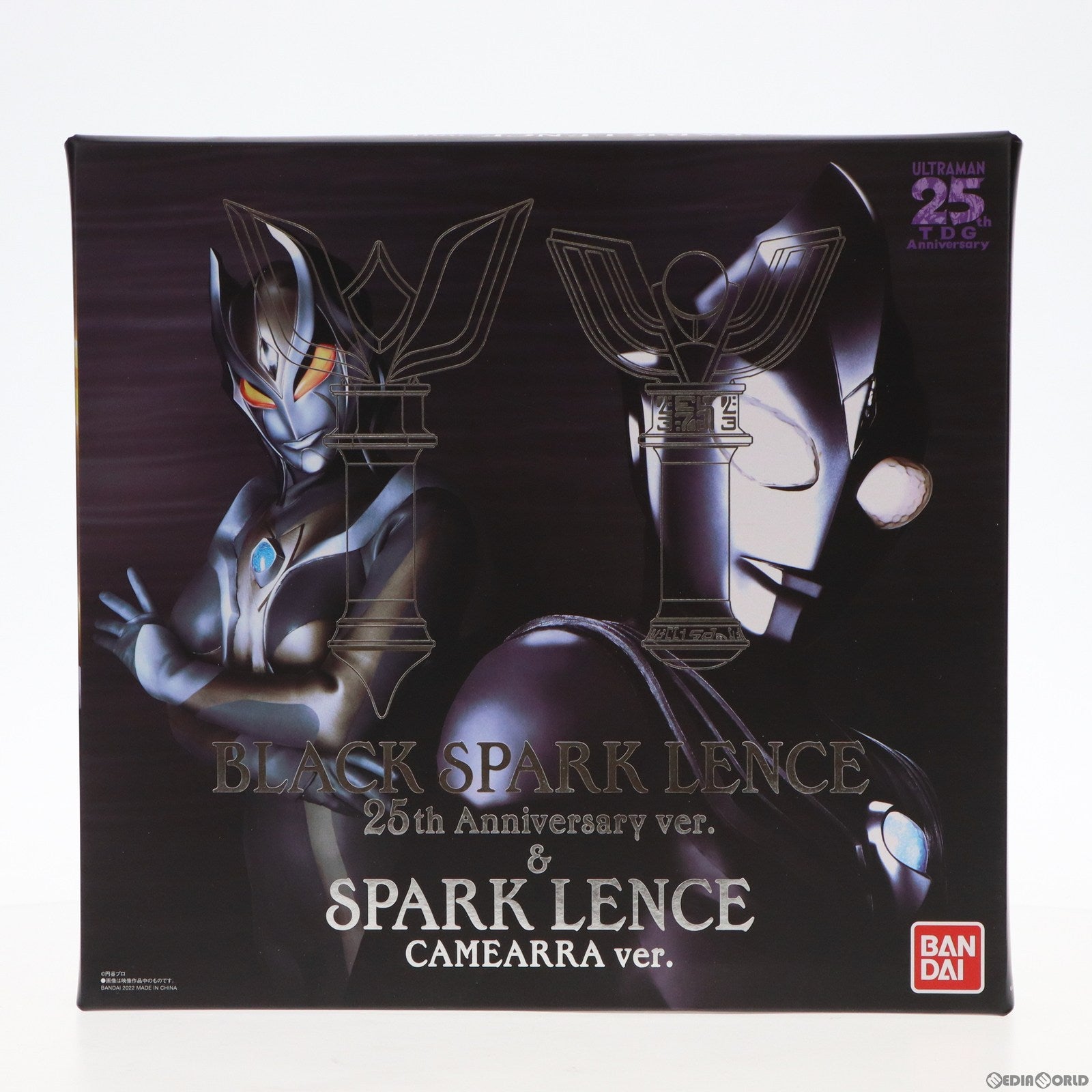 中古即納】[TOY]プレミアムバンダイ限定 ULTRA REPLICA(ウルトラレプリカ) ブラックスパークレンス 25th Anniversary  ver.&スパークレンス CAMEARRA ver. ウルトラマンティガ THE FINAL ODYSSEY 完成トイ バンダイ