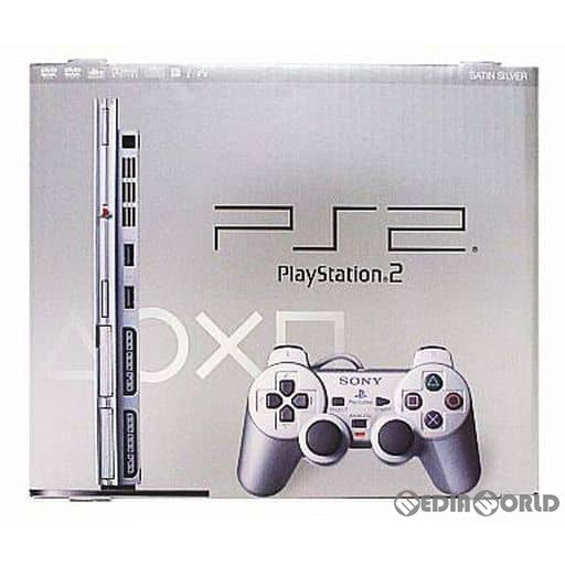 PS2](本体)プレイステーション2 PlayStation2 サテン・シルバー(SCPH-77000SS)