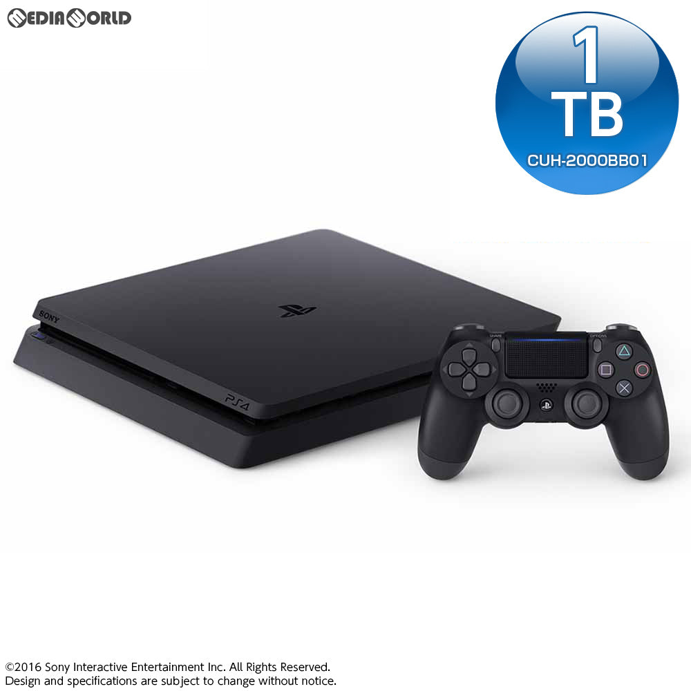 【中古即納】[B品][本体][PS4]プレイステーション4 PlayStation4 ジェット・ブラック  1TB(モノラルヘッドセット無)(CUH-2000BB01)(20160915)