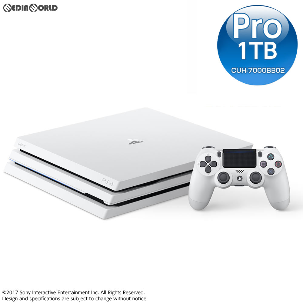 PS4](本体)プレイステーション4プロ PlayStation4 Pro グレイシャー・ホワイト 1TB(CUH-7000BB02)